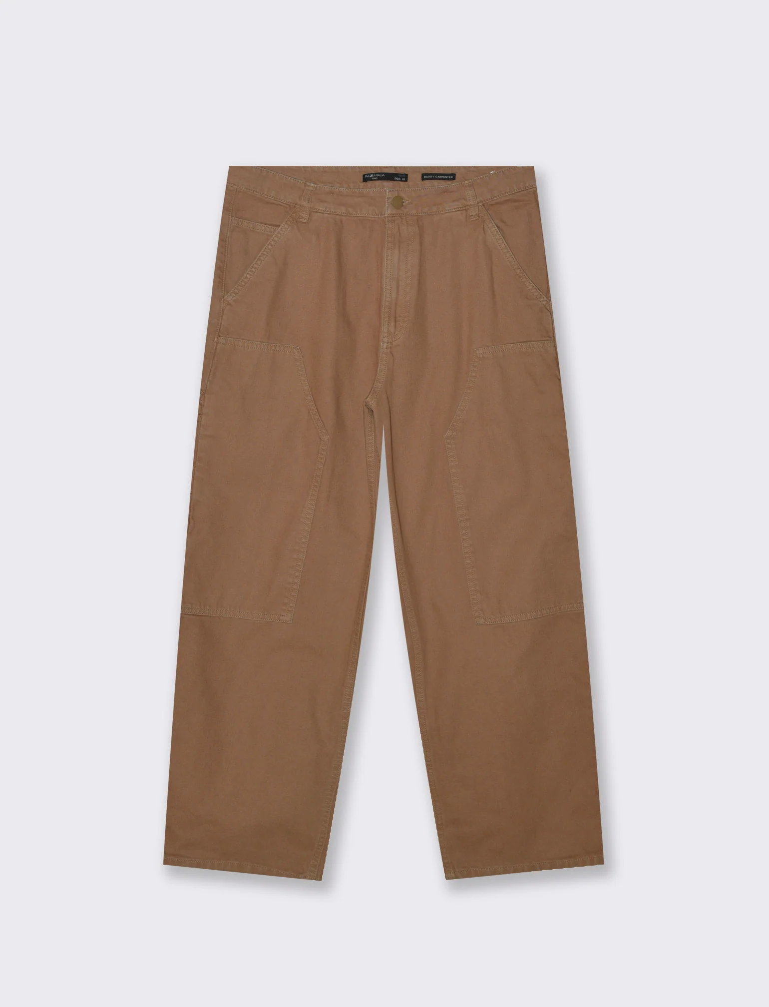 PANTALONE DENIM CARPENTER BAGGY FIT - Grigio fango