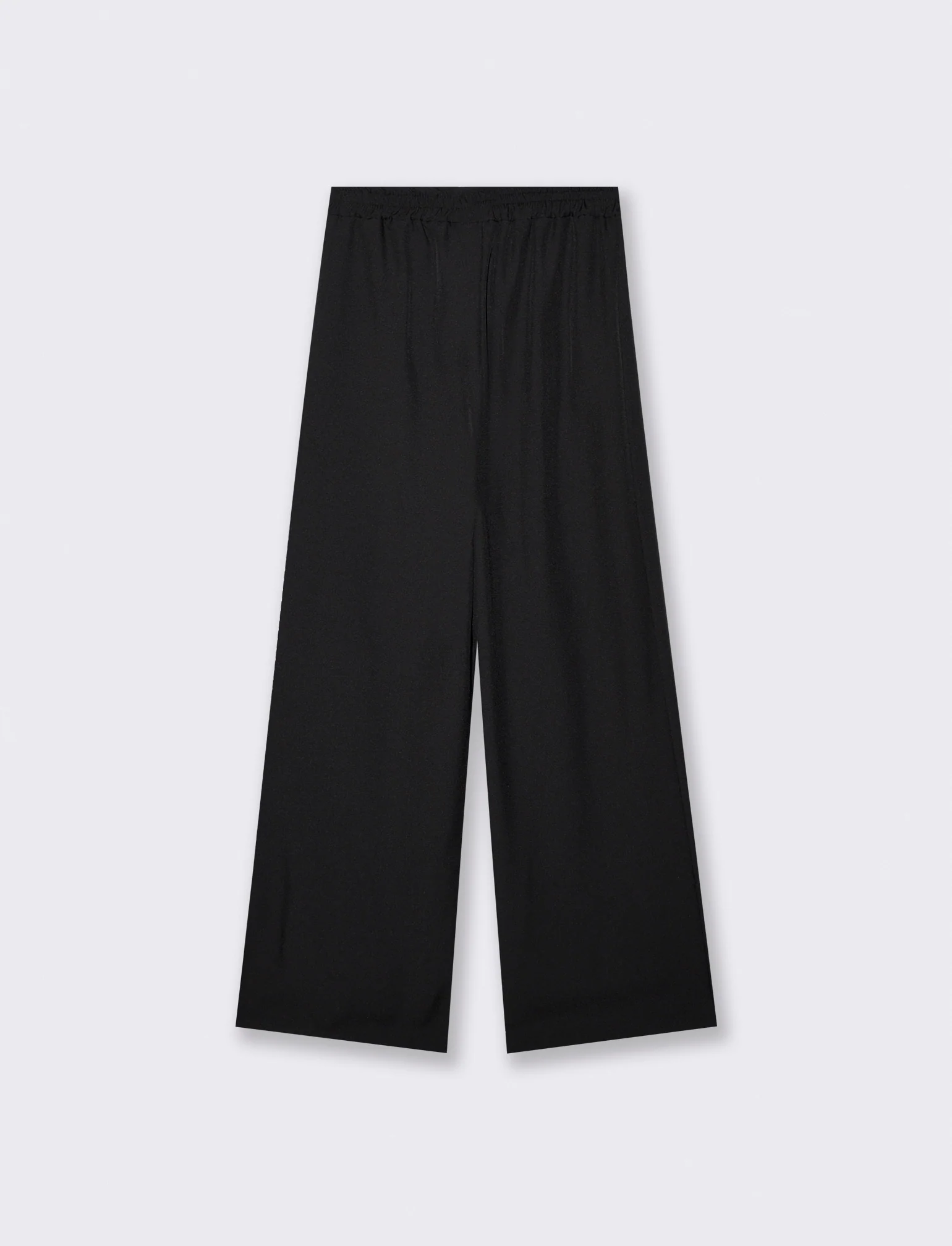 Pantalone Dritto con Elastico e Coulisse - Nero - Image 2