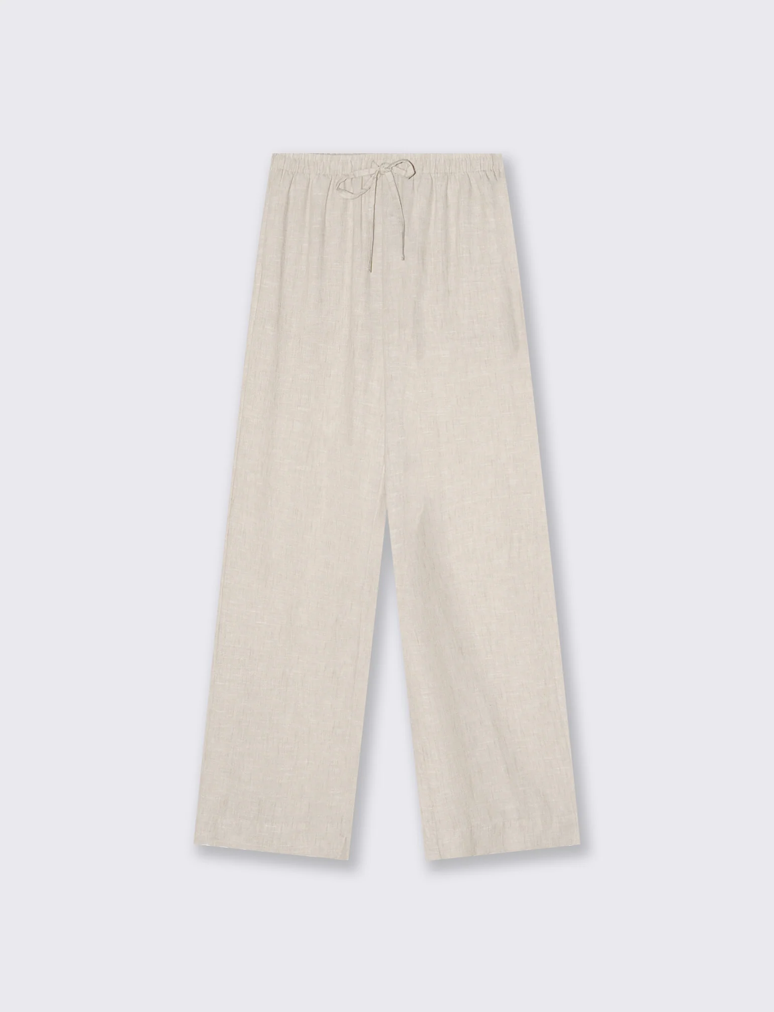 Pantalone Dritto Morbido con Coulisse - Grigio mel.
