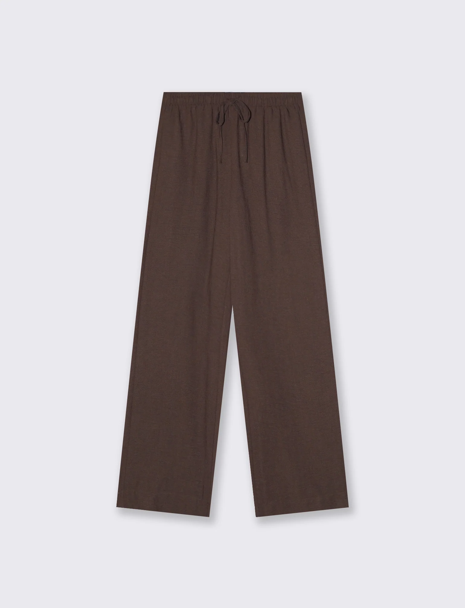 Pantalone Dritto Morbido con Coulisse - Moro