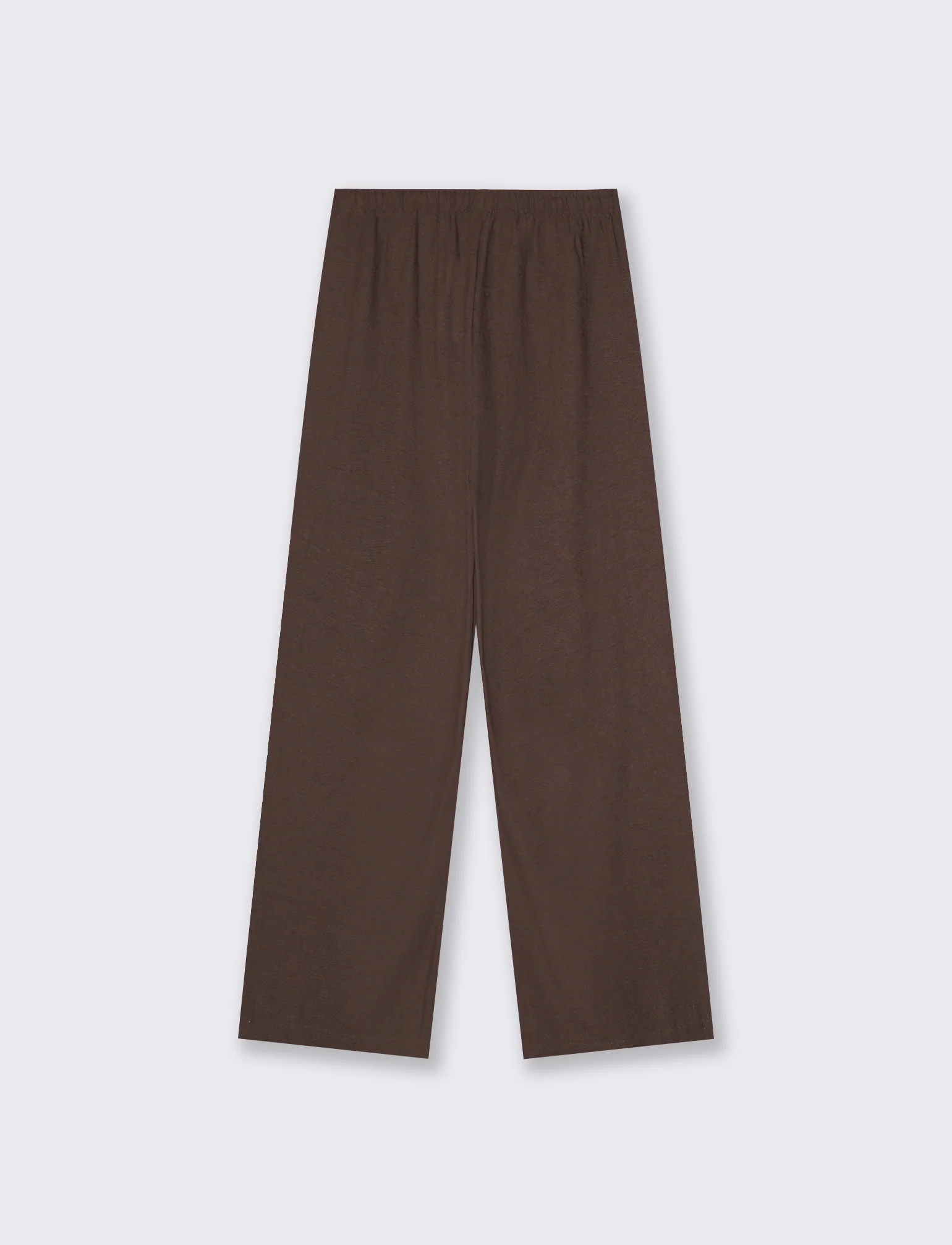 Pantalone Dritto Morbido con Coulisse - Moro - Image 2