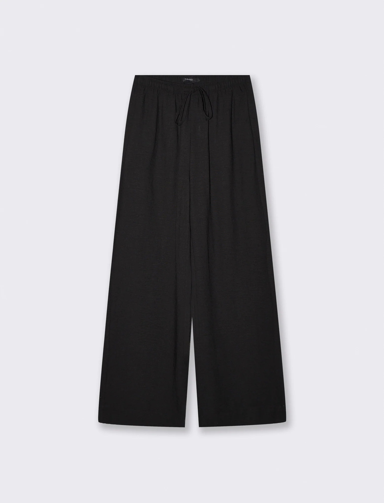 Pantalone Dritto Morbido con Coulisse - Nero