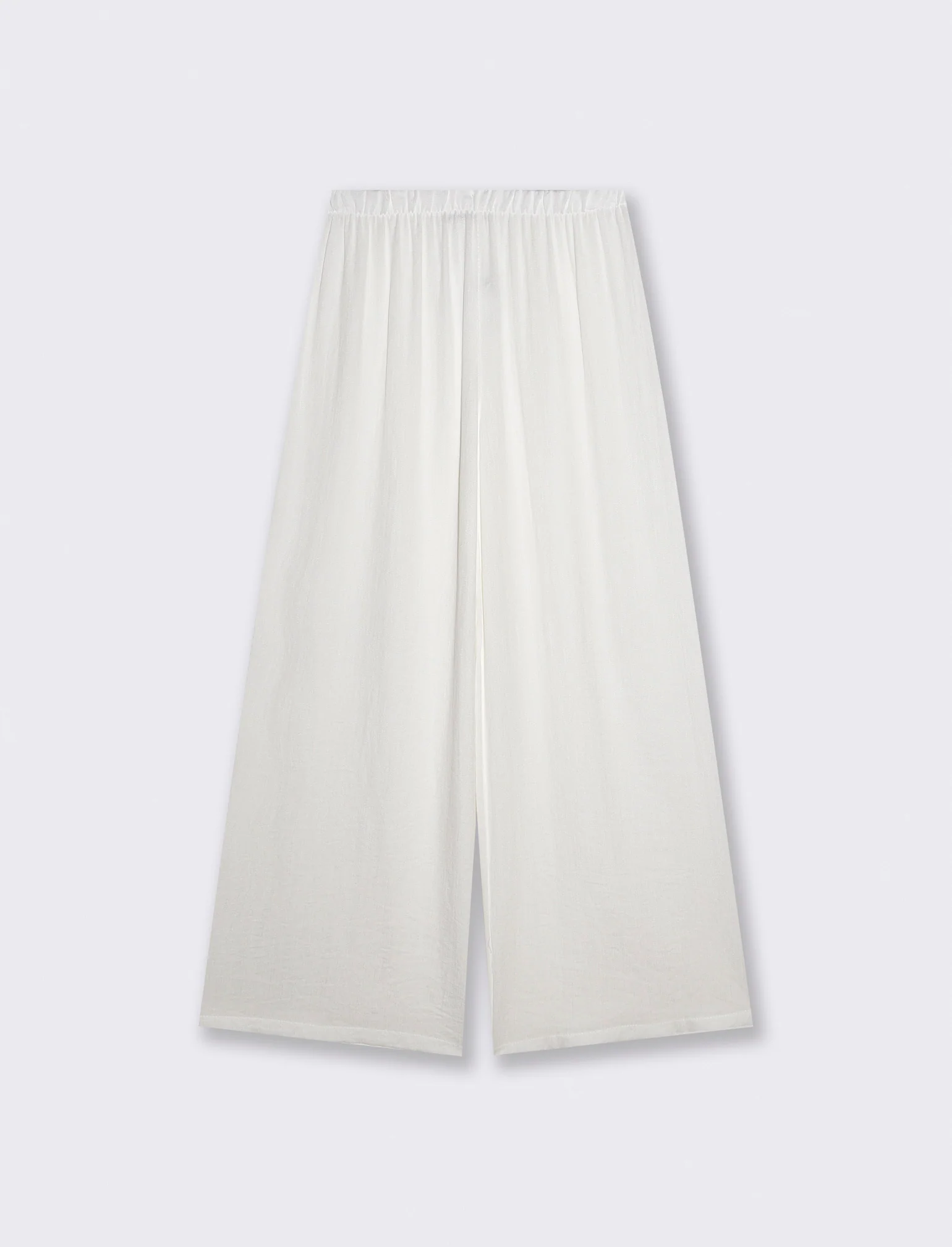 Pantalone Elasticizzato con Vestibilità Orbida - Bianco