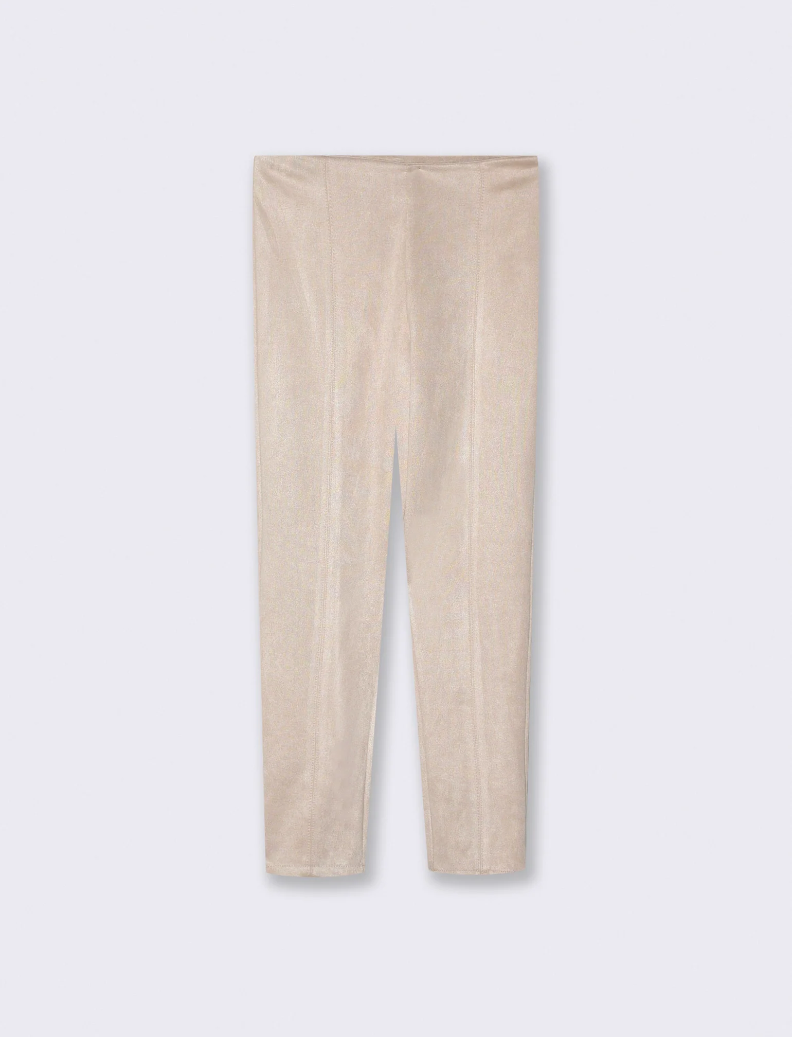 Pantalone elastico in suede - Vaniglia - Image 2