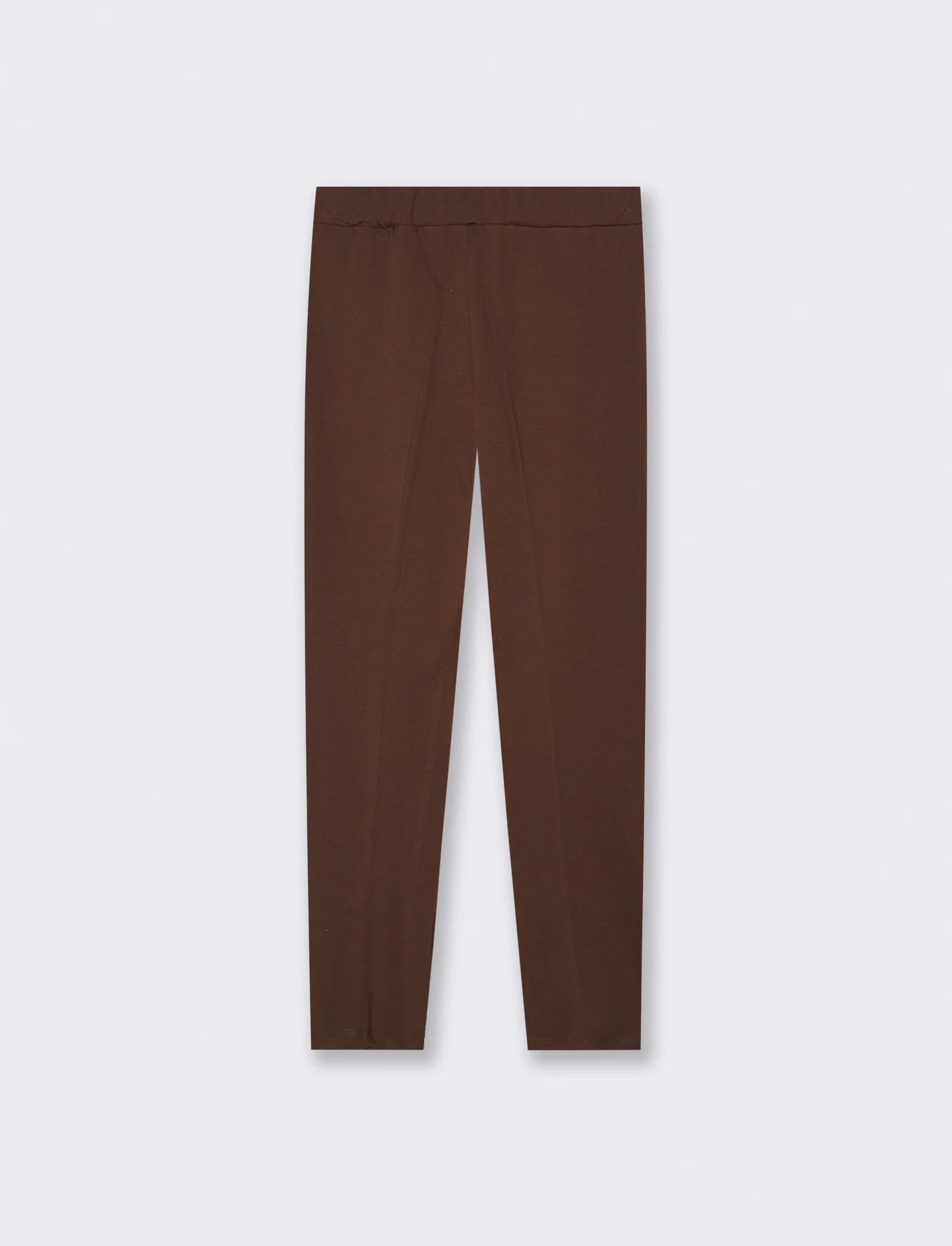 Pantalone elegante con taglio dritto, pieghe frontali e cintura rivestita - Moro - Image 2