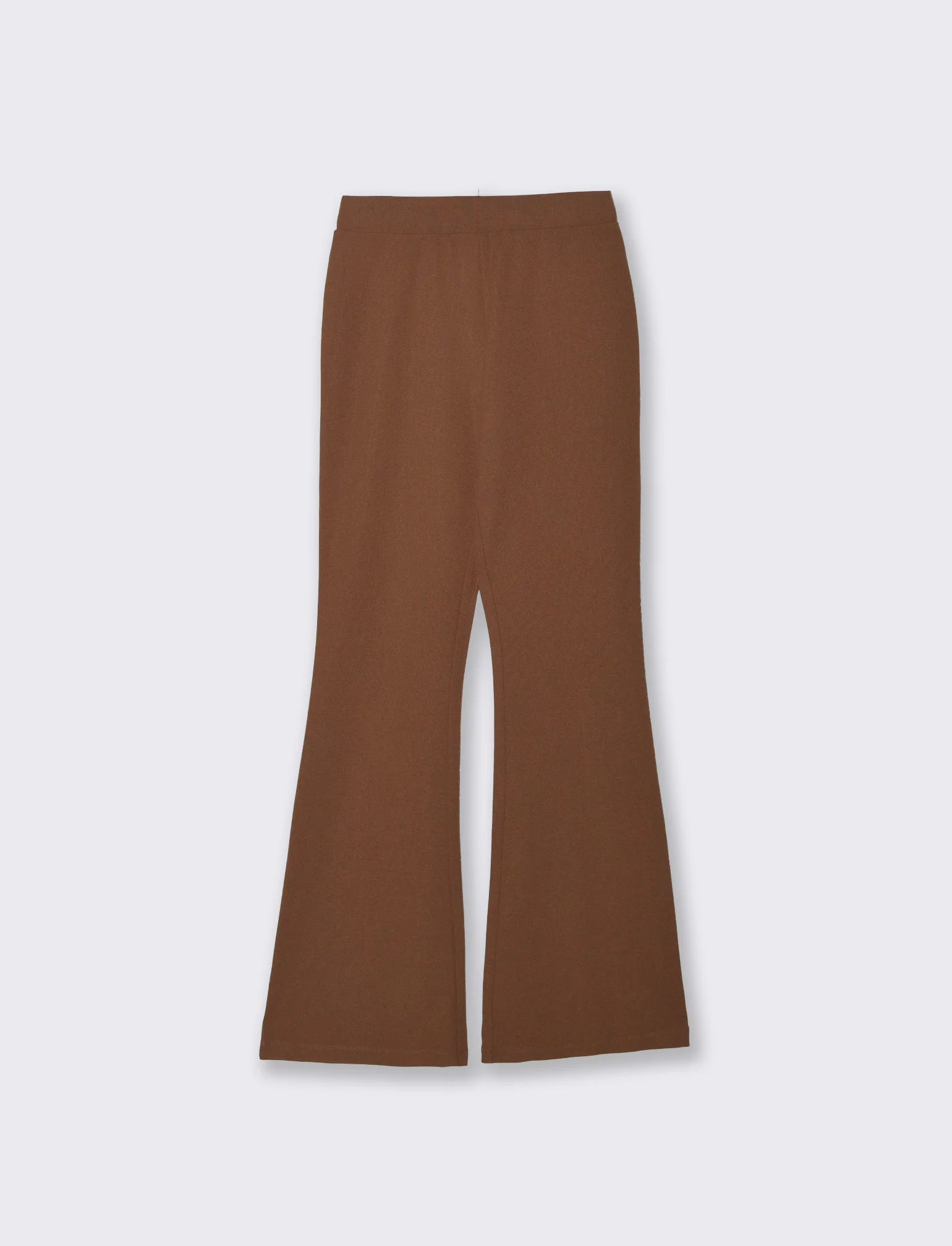 Pantalone Flare con Banda Elastica Vita - Marrone - Image 2
