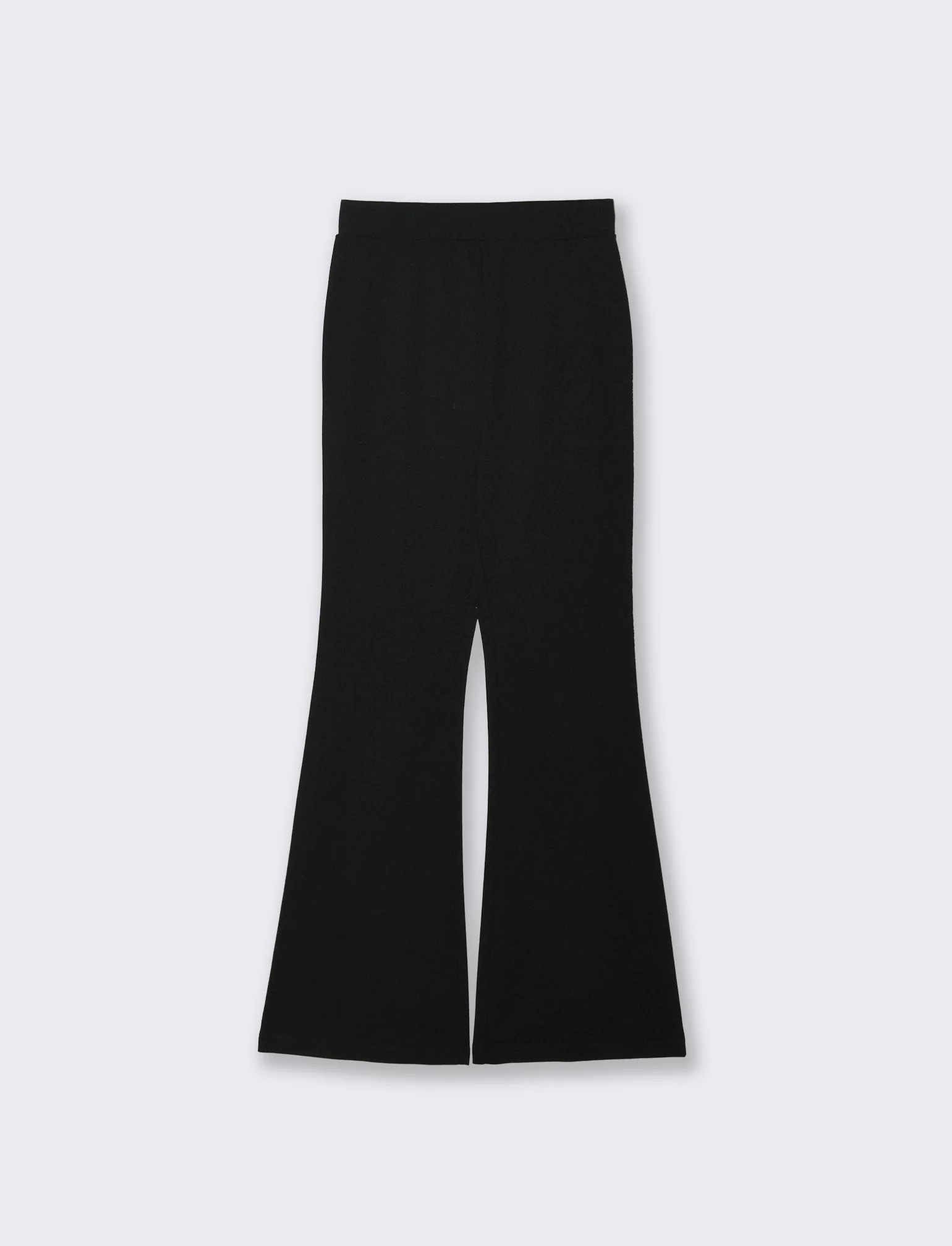 Pantalone Flare con Banda Elastica Vita - Nero - Image 2