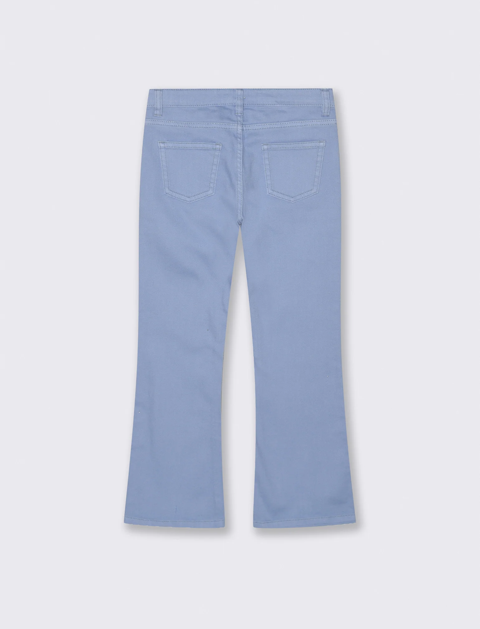 Pantalone flare in cotone per bambina - Azzurro - Image 2