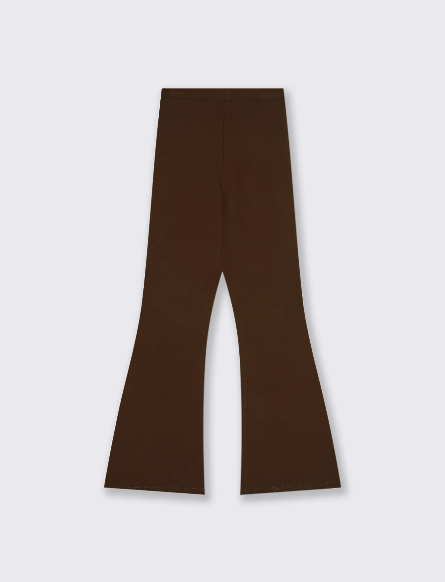 PANTALONE FLARE IN PUNTO MILANO - Marrone tabacco
