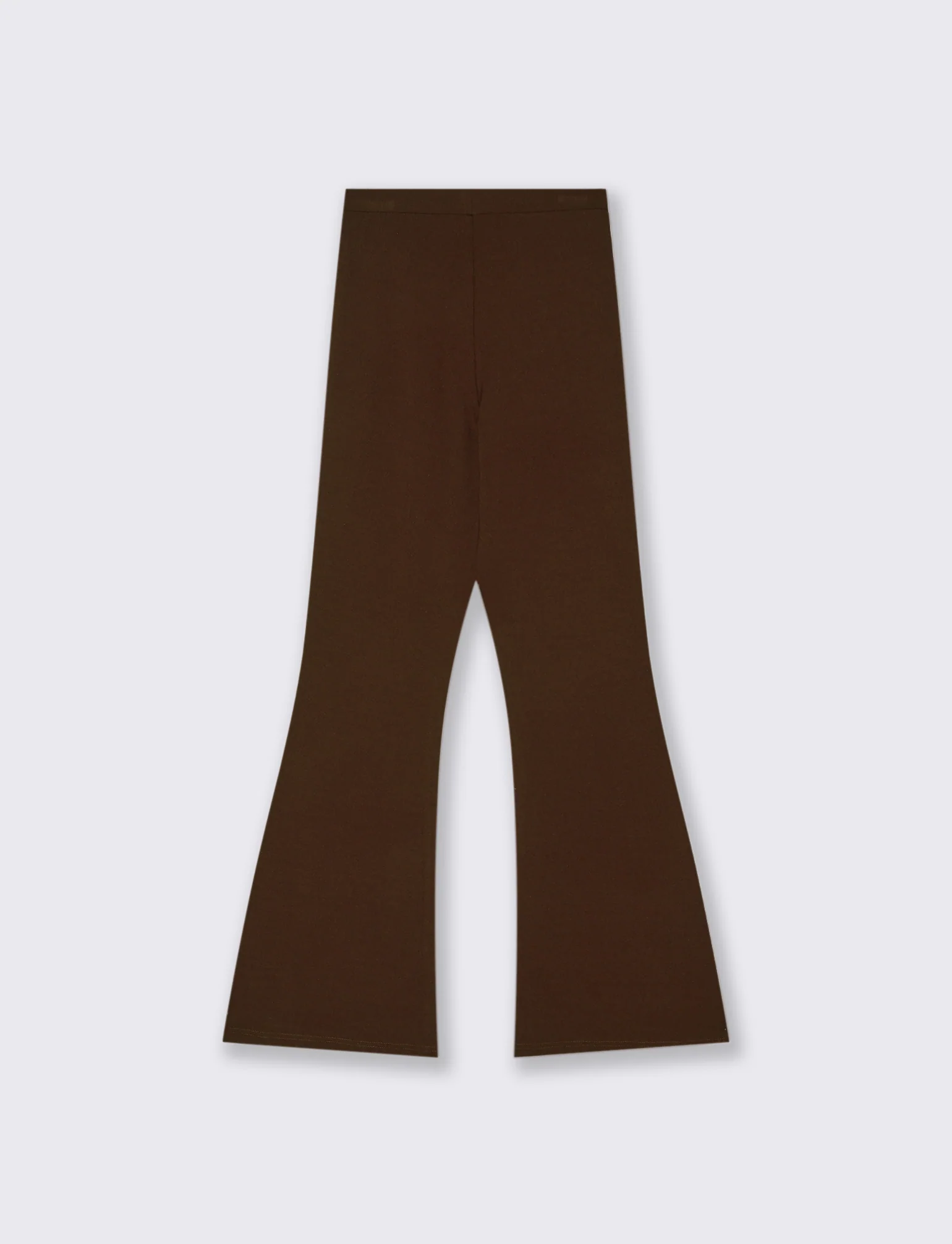 PANTALONE FLARE IN PUNTO MILANO - Marrone tabacco - Image 2