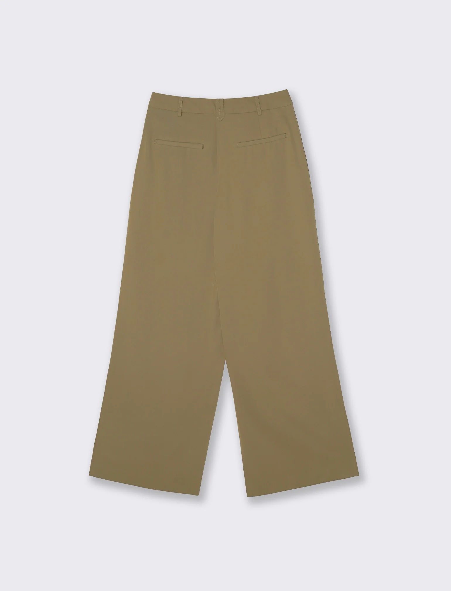 Pantalone Gamba Dritta con Tasche Americane - Beige fieno - Image 4