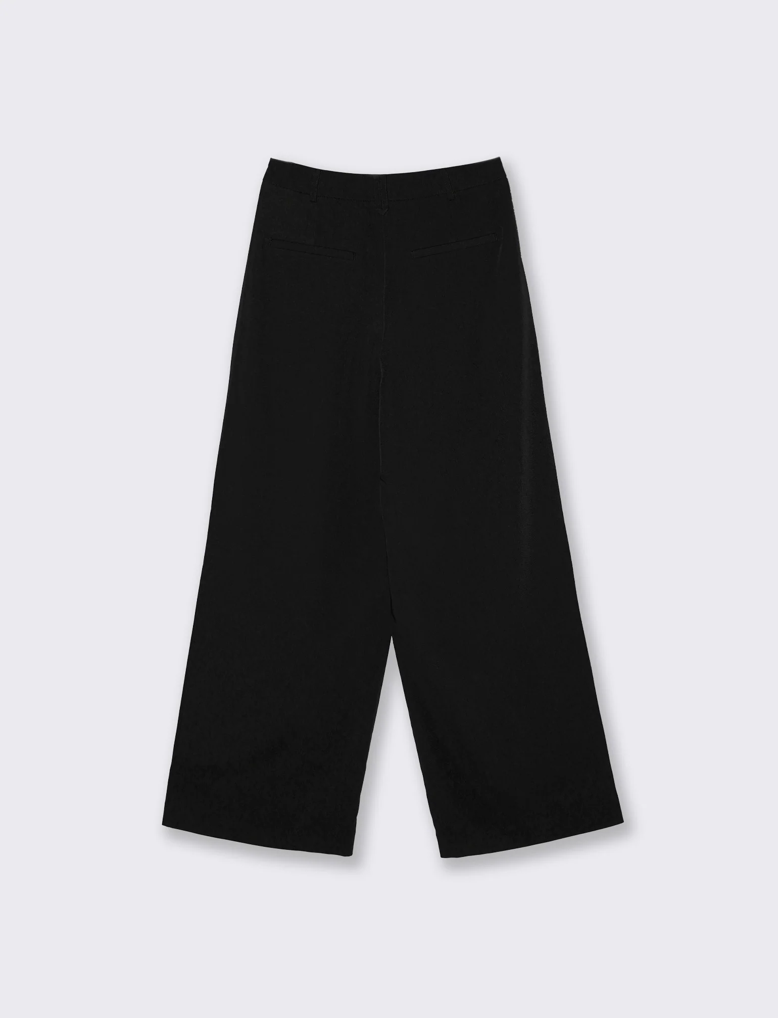 Pantalone Gamba Dritta con Tasche Americane - Nero - Image 4