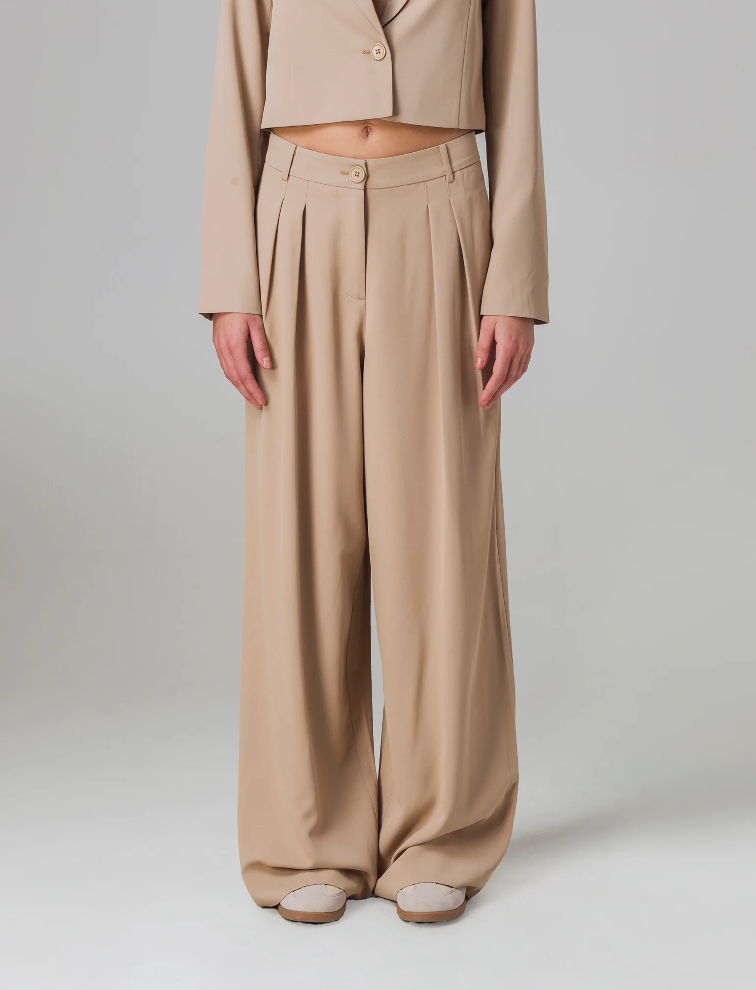 Pantalone gamba dritta da donna - Beige