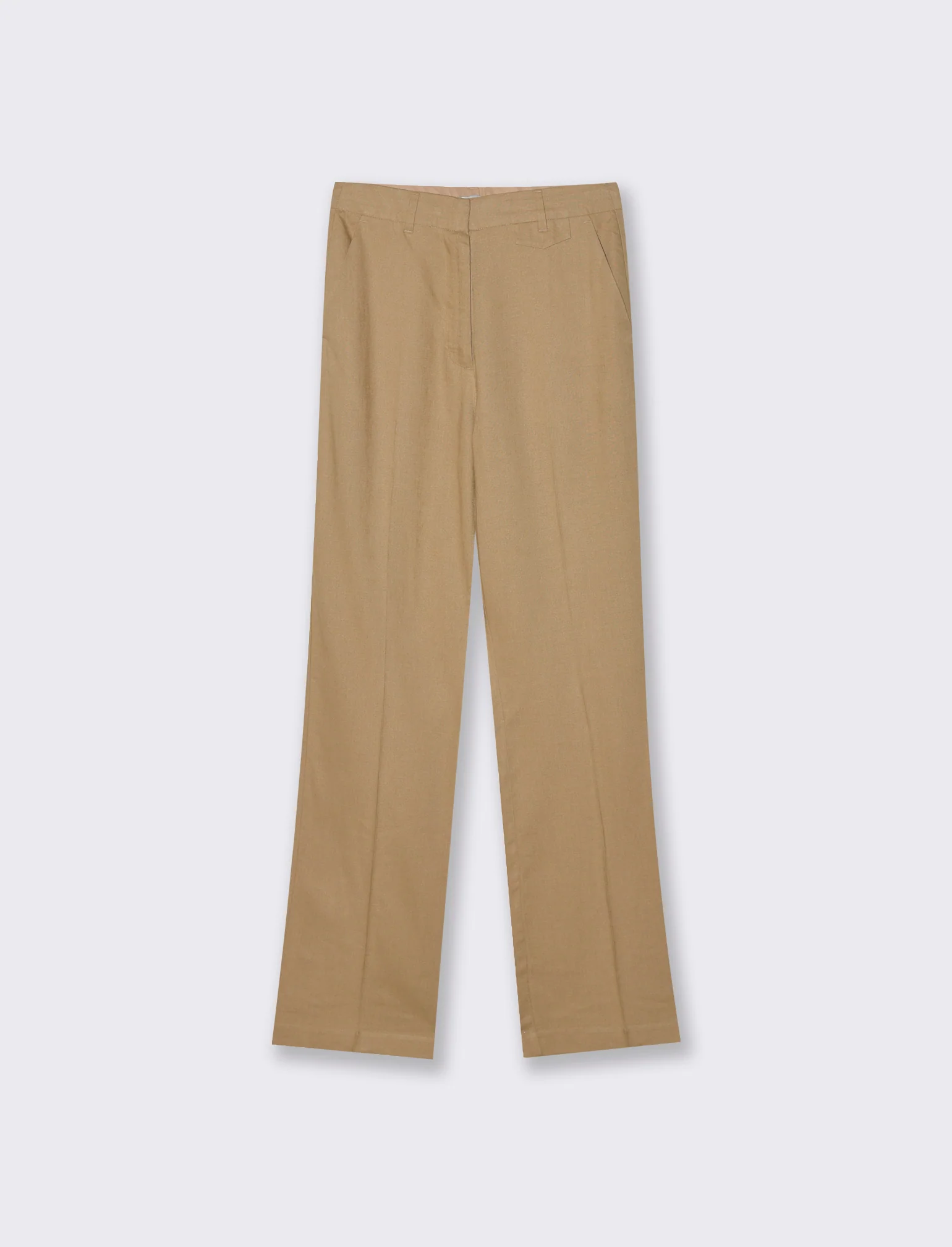 Pantalone gamba dritta da donna - Caramello - Image 4