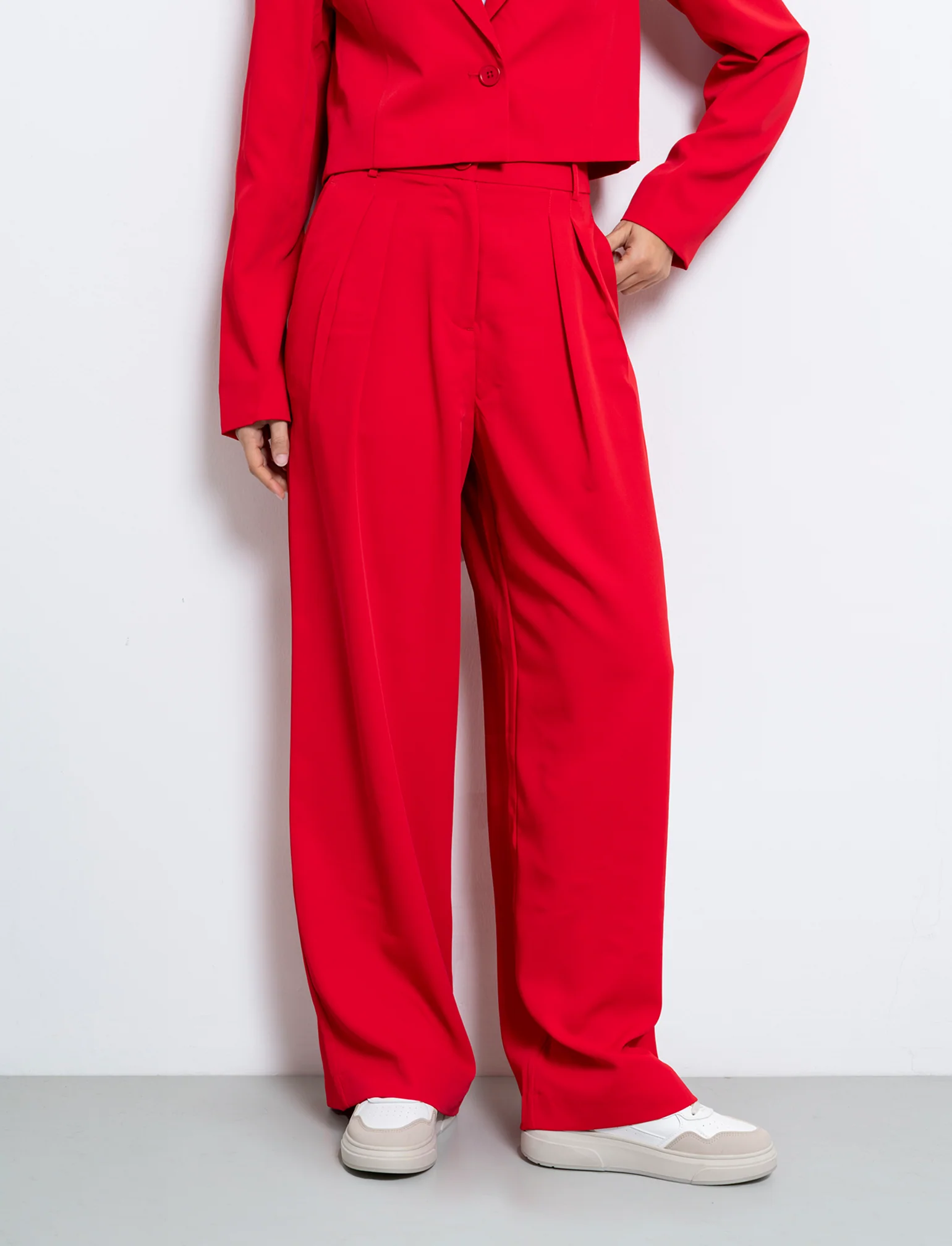 Pantalone gamba dritta da donna - Rosso - Image 2