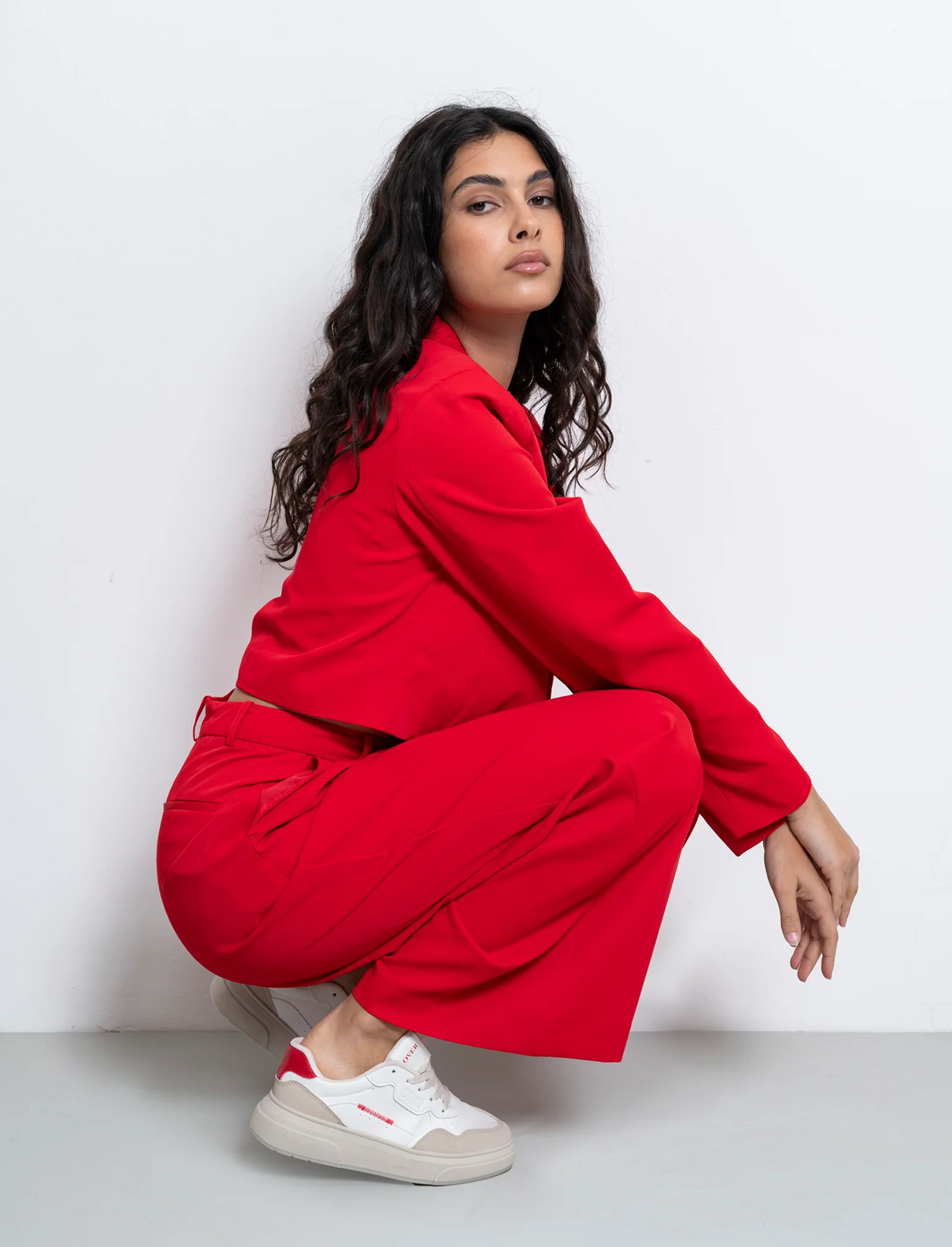 Pantalone gamba dritta da donna - Rosso - Image 3