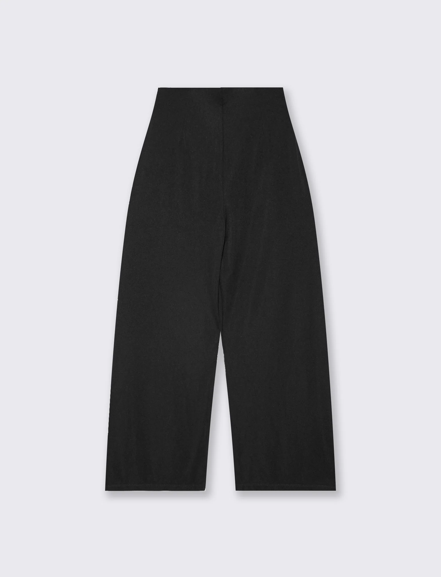 Pantalone Gamba Larga con Pinces - Nero - Image 2
