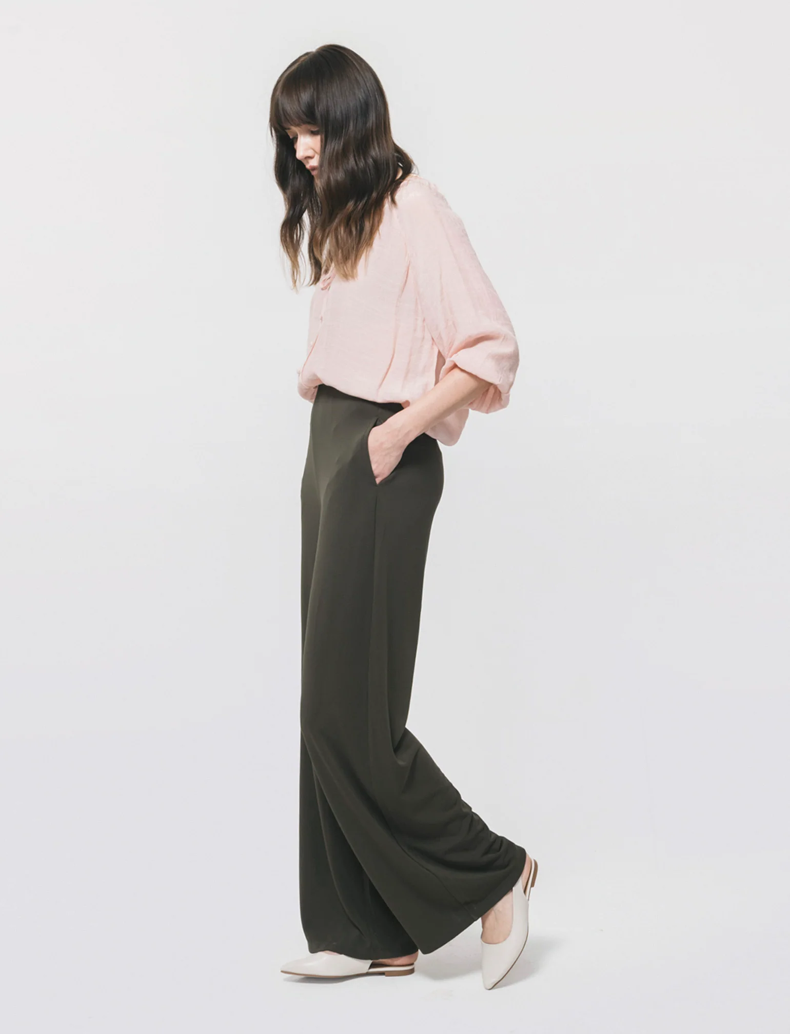 Pantalone Gamba Larga con Pinces - Ve.milit. - Image 2