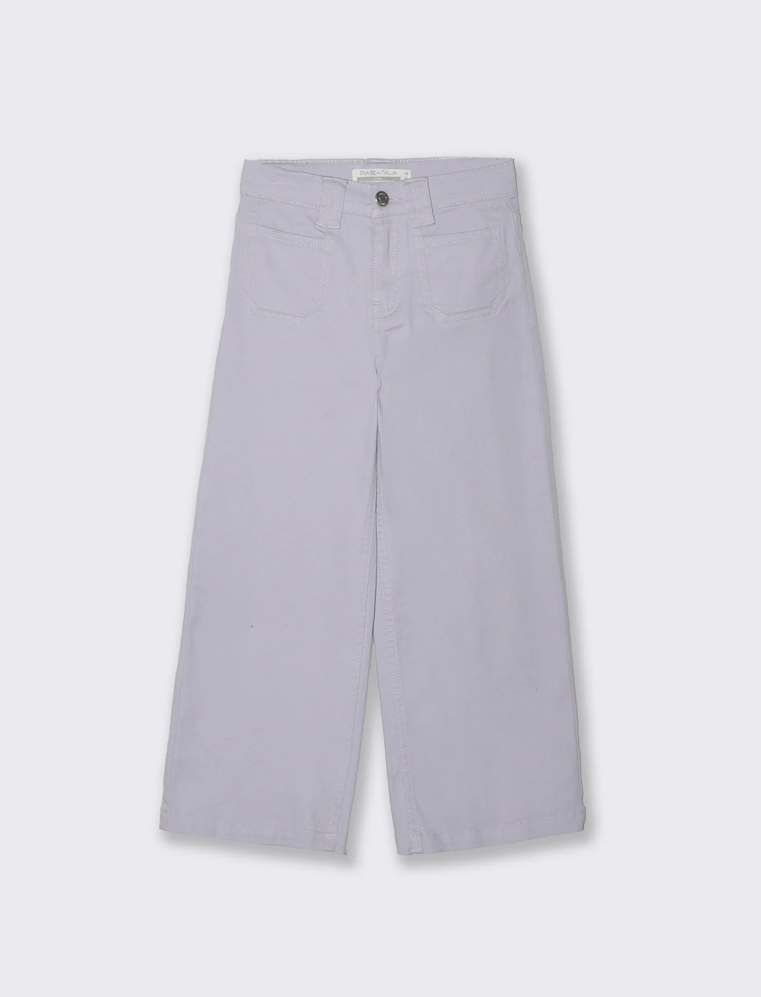Pantalone gamba larga in cotone per bambina - Lilla - Image 6
