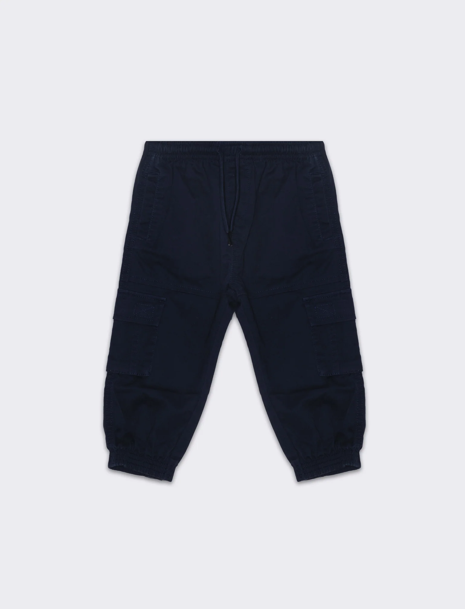 Pantalone in cotone elastico da neonato - Blu