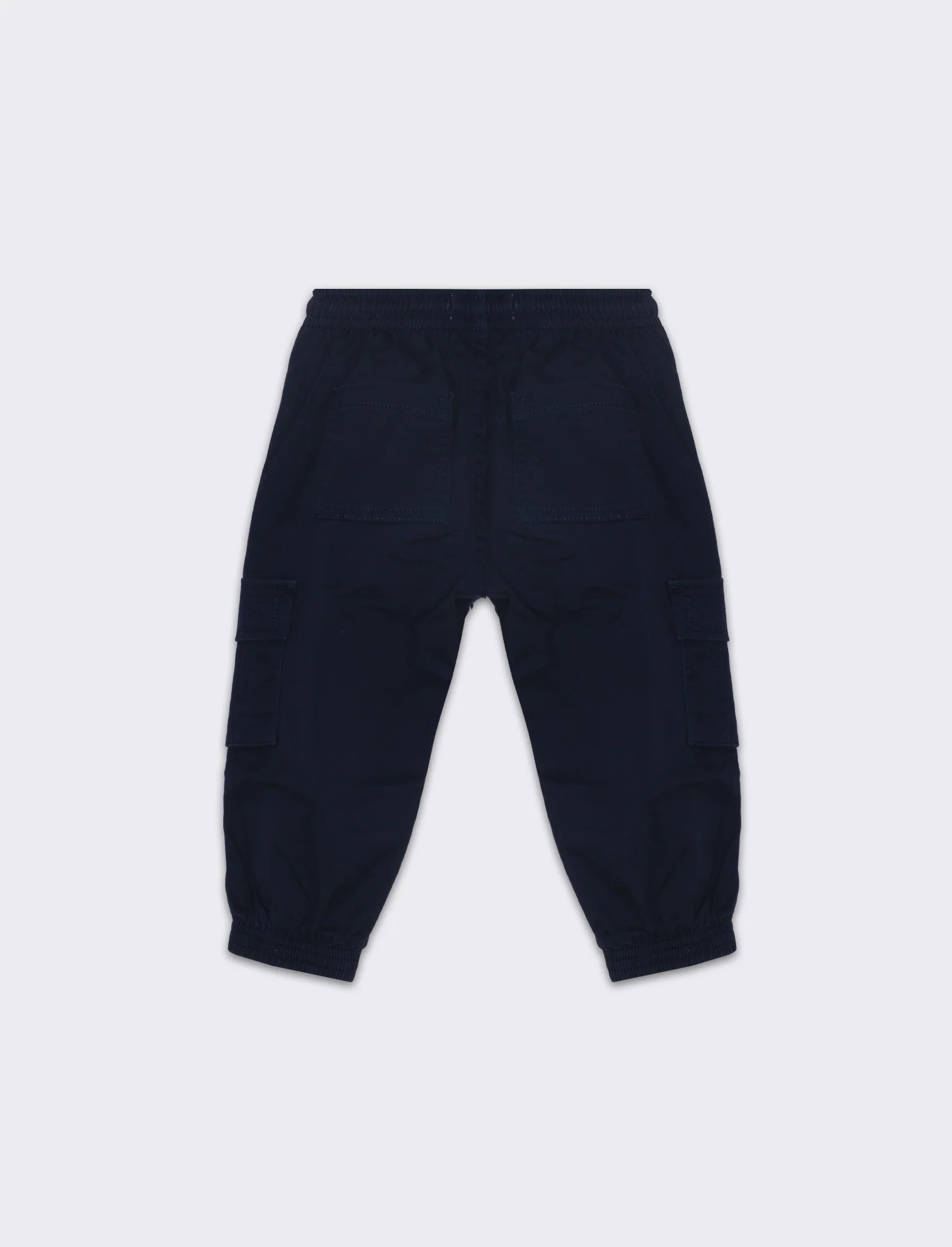 Pantalone in cotone elastico da neonato - Blu - Image 2