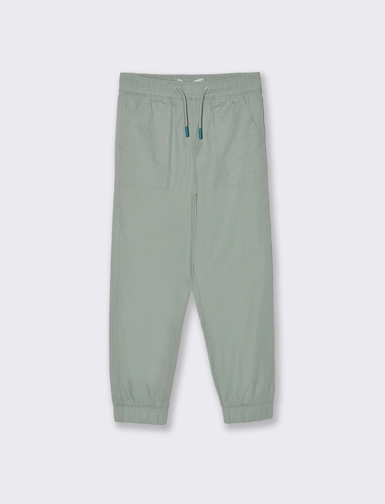 Pantalone in cotone modello cargo da bambino - Verde salvia