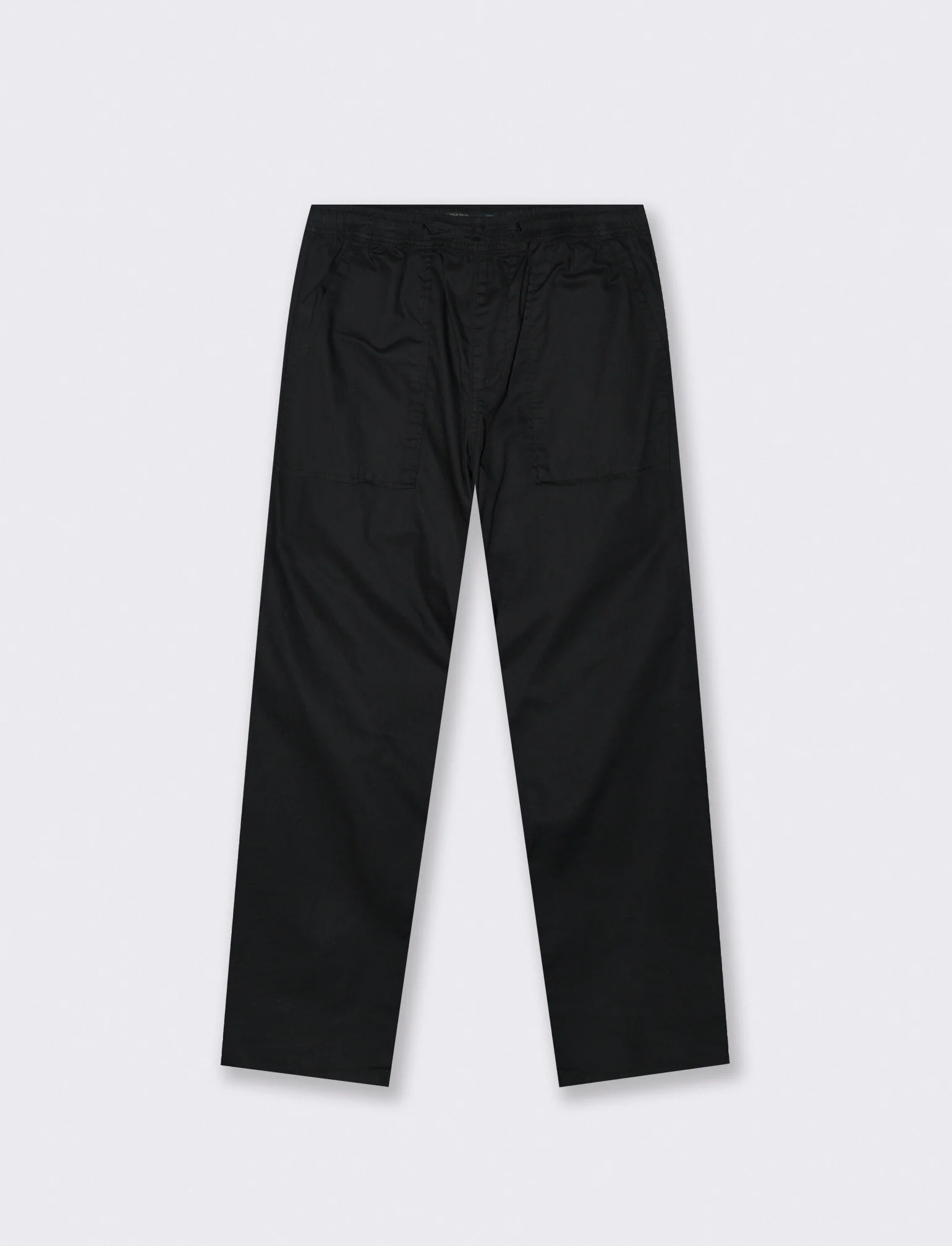 Pantalone in Cotone Regular Fit con Tasche - Nero