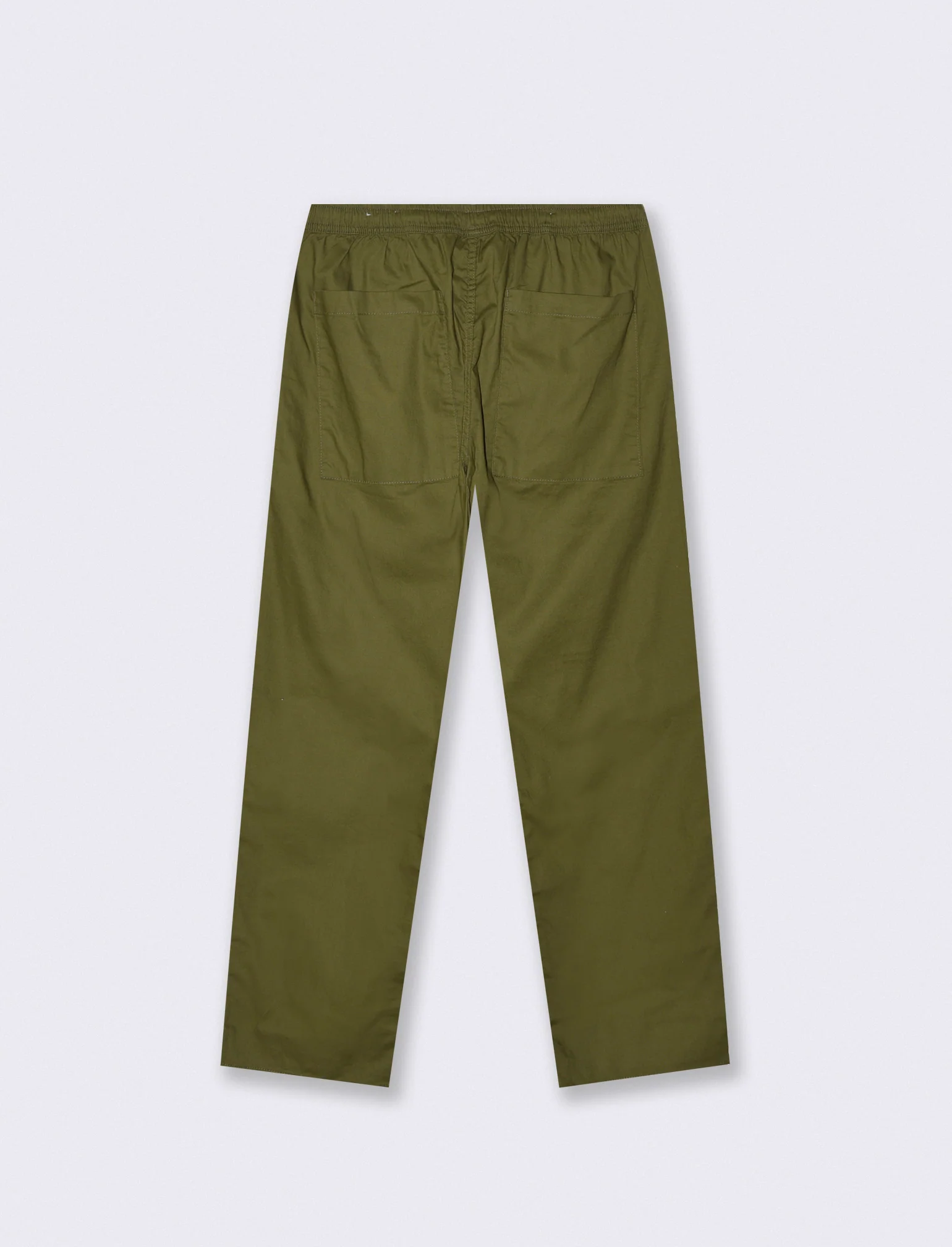 Pantalone in Cotone Regular Fit con Tasche - Verde oliva - Image 2