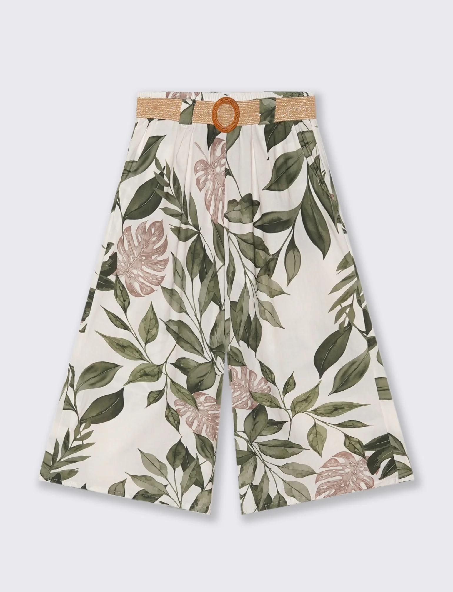 Pantalone in cotone stampato con cintura - var 3 - Image 3