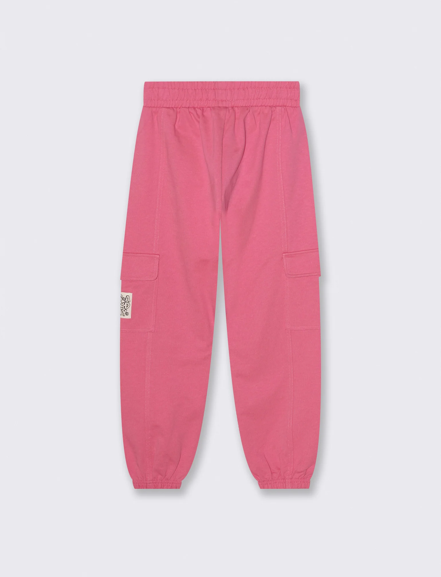 Pantalone in felpa da bambina con tasconi - Rosa big bubble - Image 2