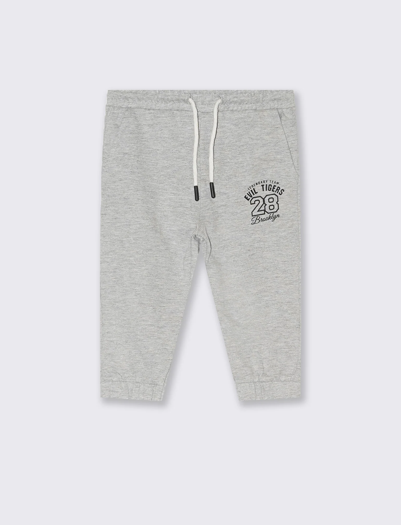 Pantalone in felpa modello Jogger da neonato - Grigio mel.