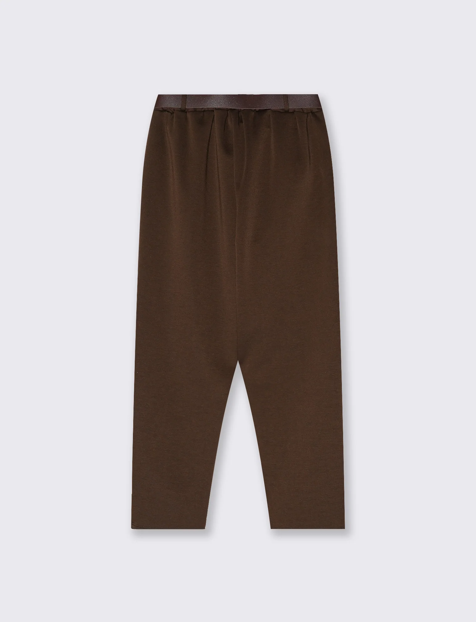 Pantalone in maglia con cintura elegante - Moro - Image 2
