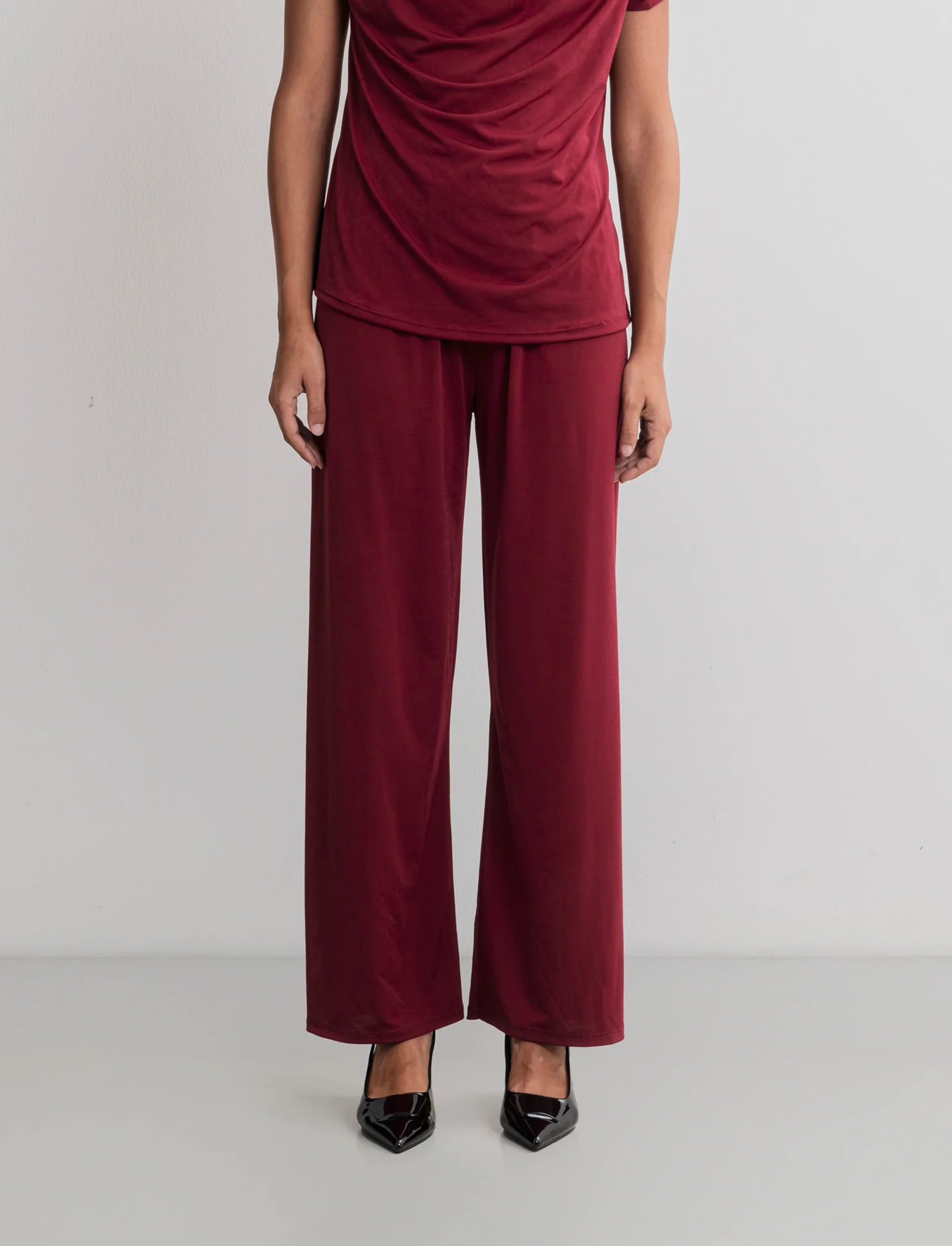 PANTALONE IN MAGLIA - Vinaccia - Image 2
