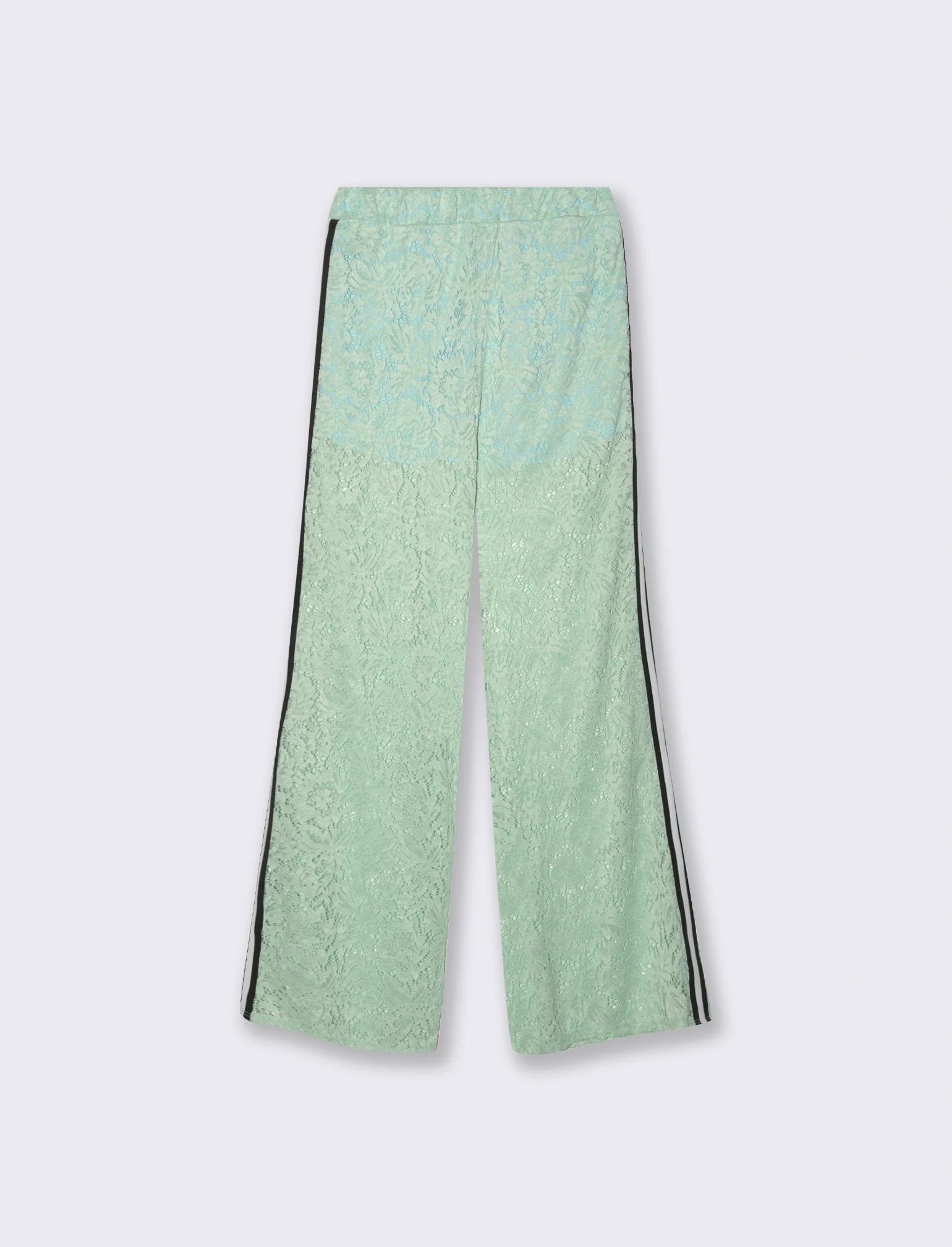 Pantalone in pizzo con bande laterali - ACQUA - Image 2