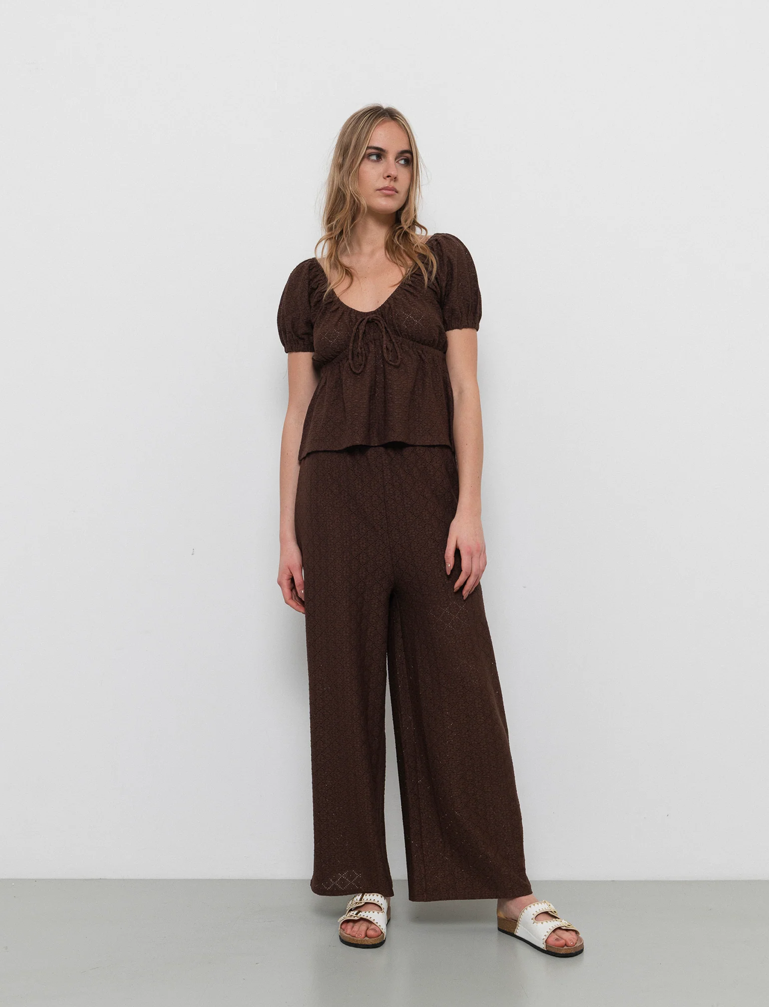 Pantalone in pizzo da donna - Caffe' - Image 3