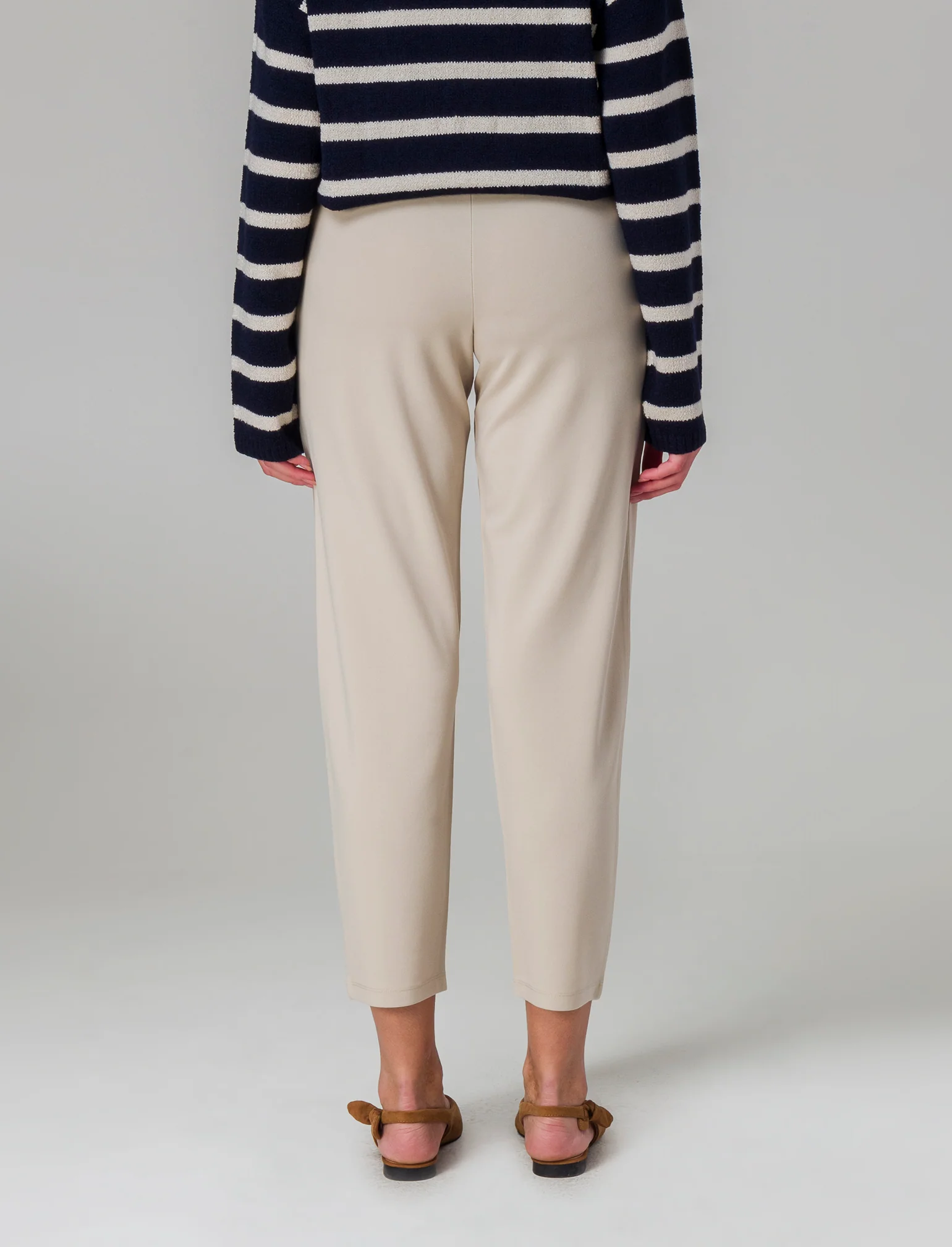 Pantalone in scuba da donna - Beige - Image 2