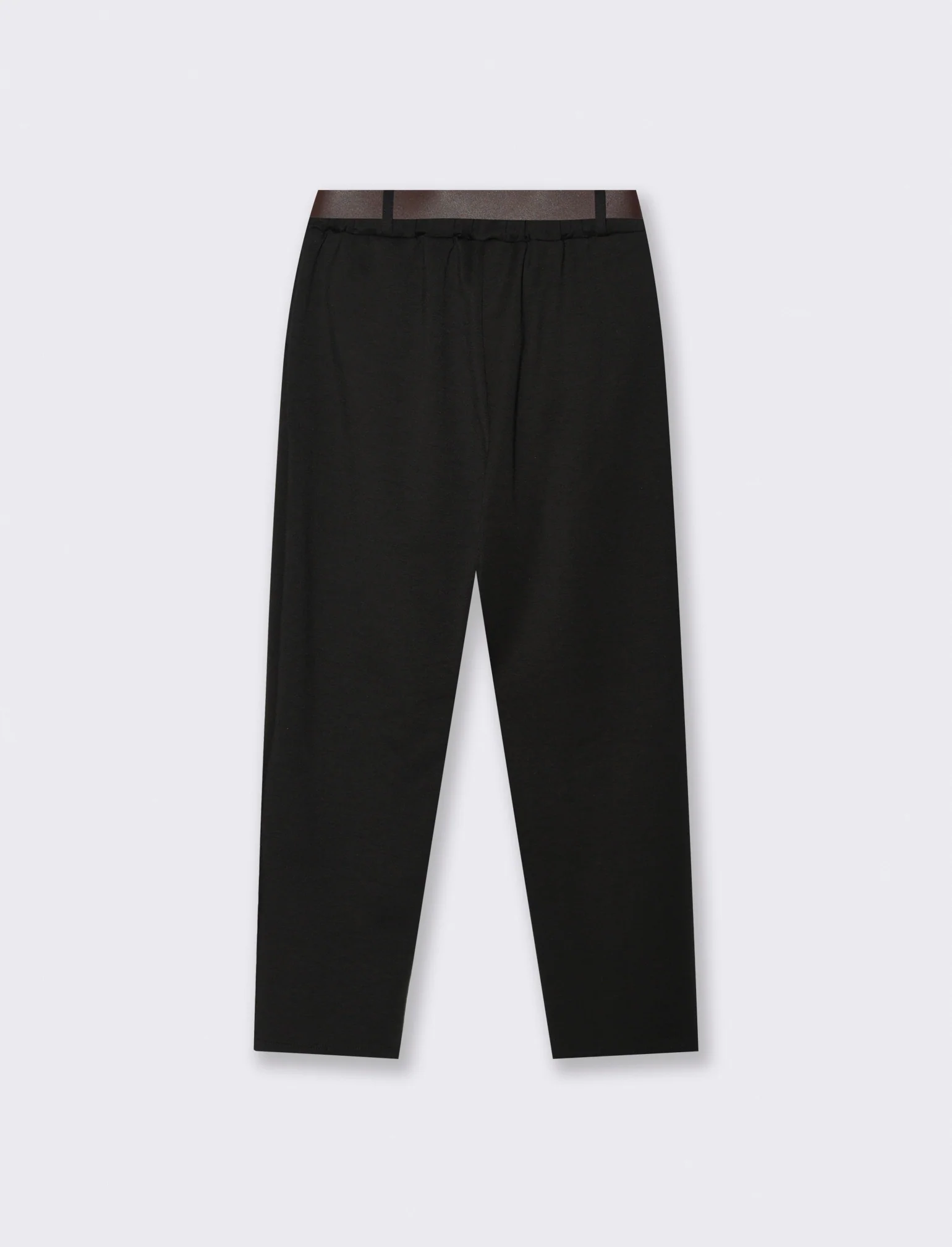 Pantalone in tessuto morbido con cintura - Nero - Image 2