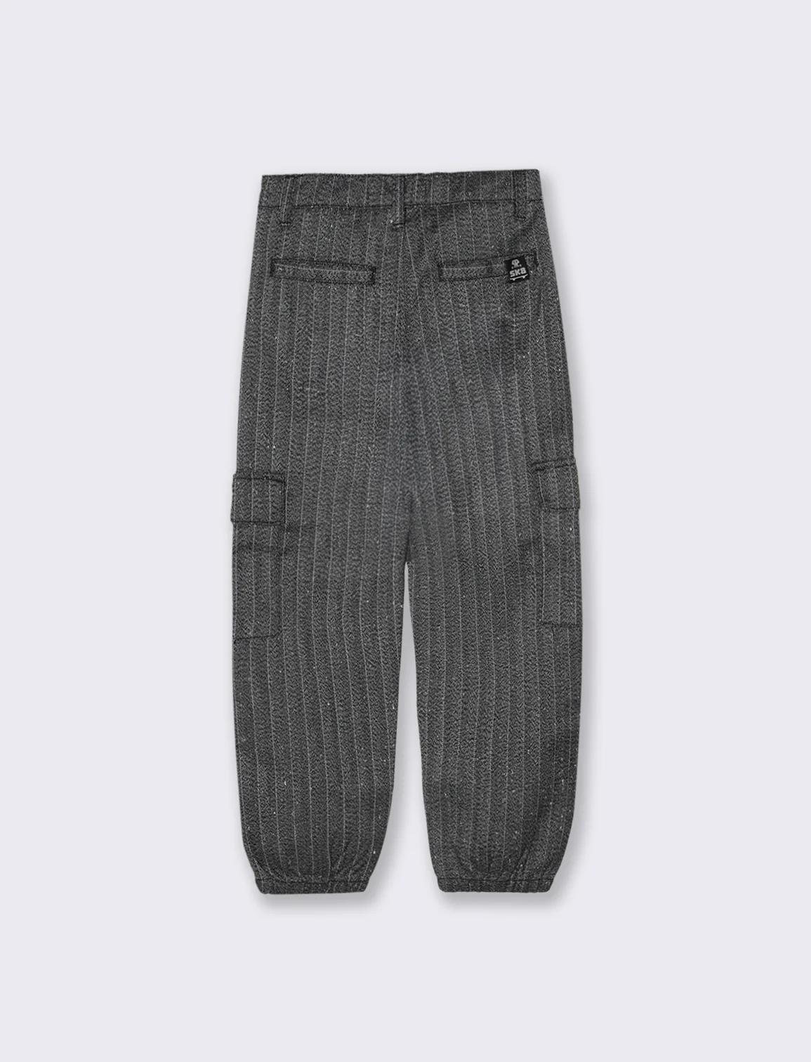 Pantalone in tessuto spigato. - Grigio - Image 2