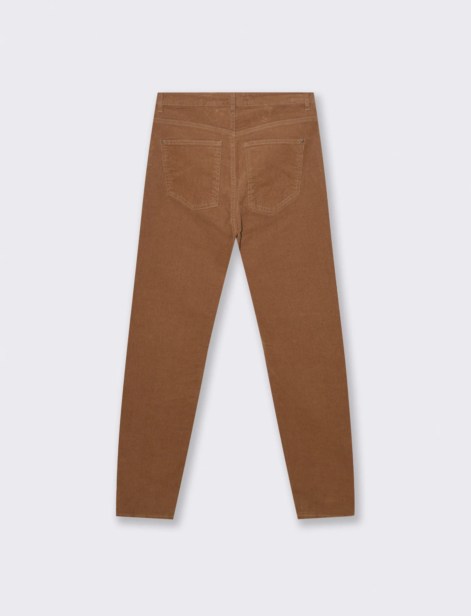 PANTALONE IN VELLUTO 5 TASCHE SKINNY - Cammello - Image 2