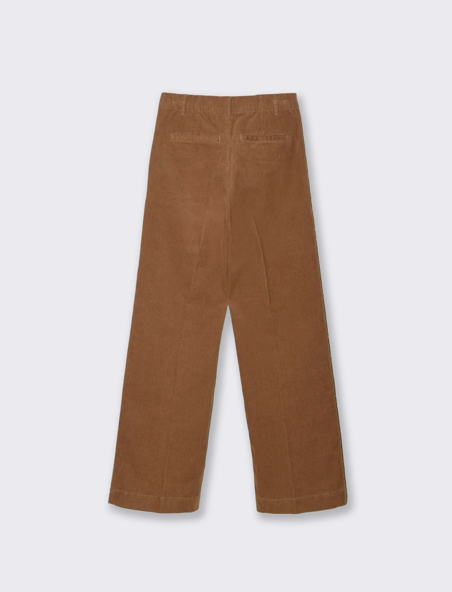 PANTALONE IN VELLUTO GAMBA LARGA - Cammello - Image 2