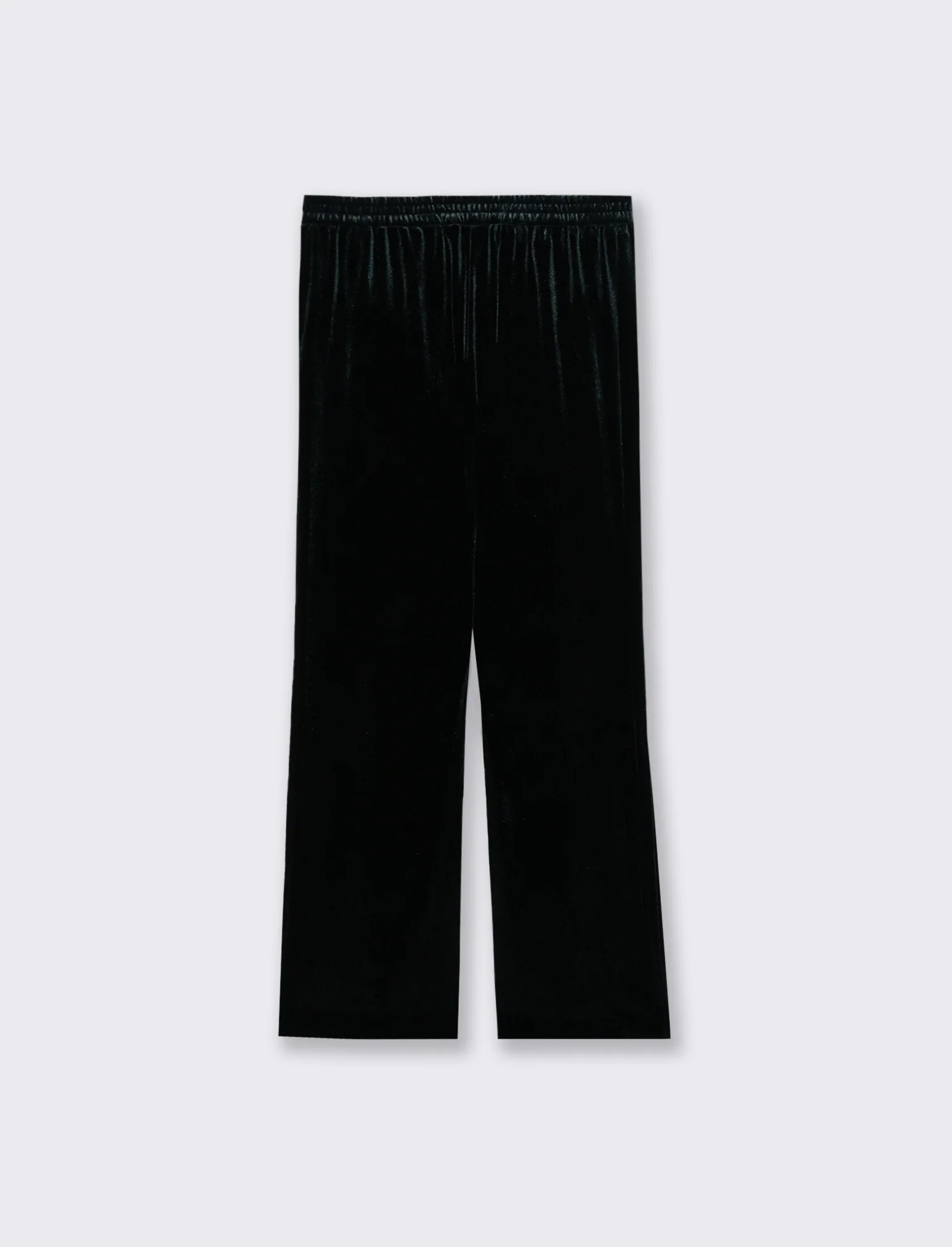 PANTALONE IN VELLUTO - Verde scuro - Image 2