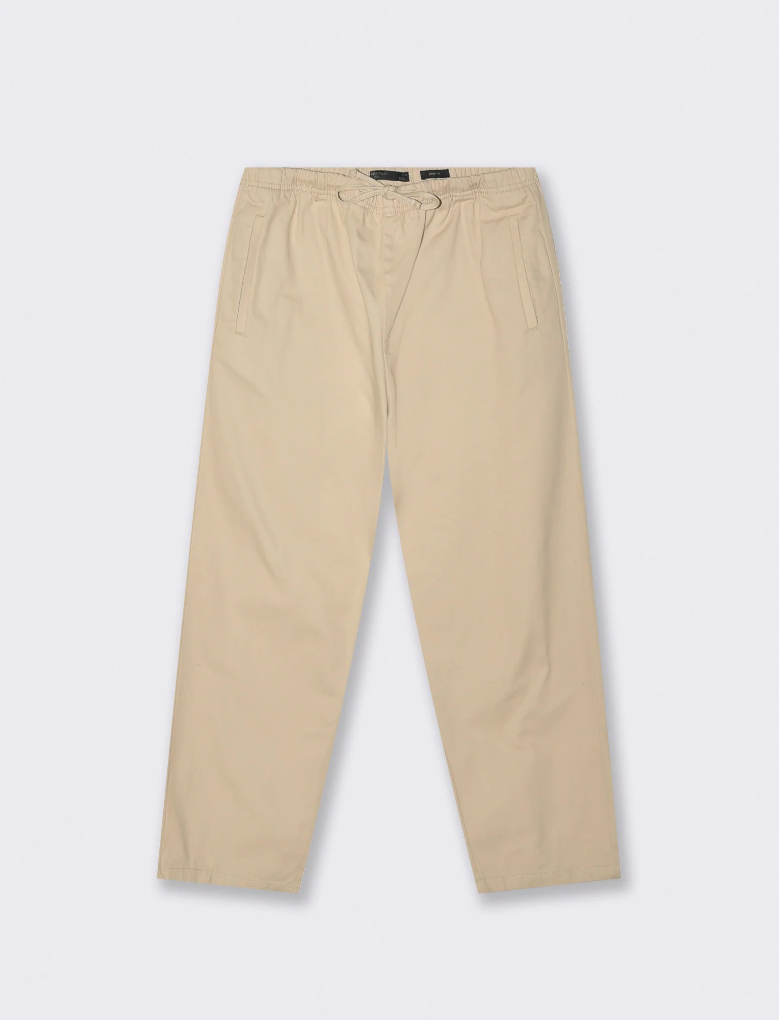 Pantalone Jogger Carrot Fit Con Tasche - Beige