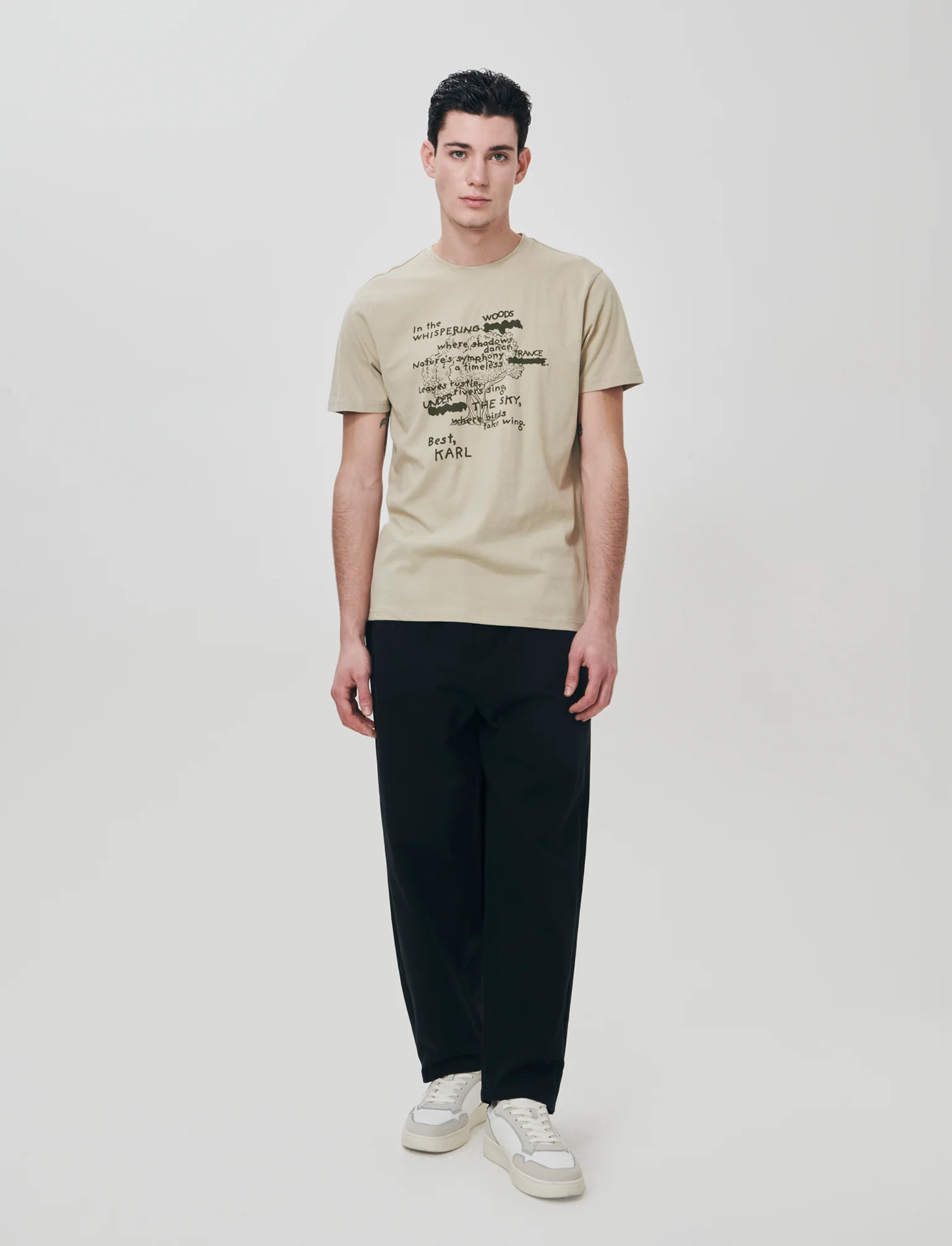 Pantalone Jogger Carrot Fit Con Tasche - Nero - Image 4