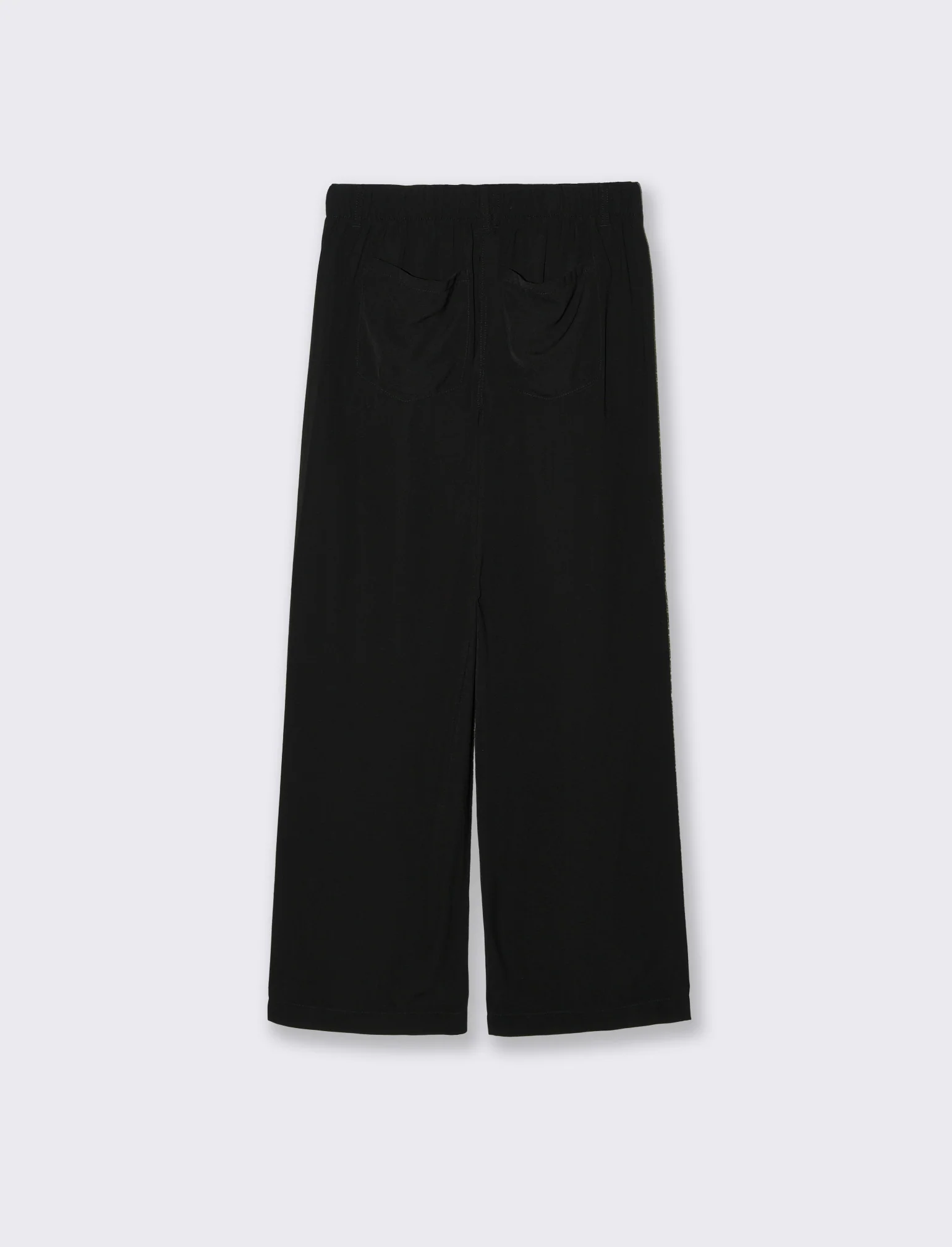 Pantalone Jogger Wide Leg con Coulisse - Nero - Image 2