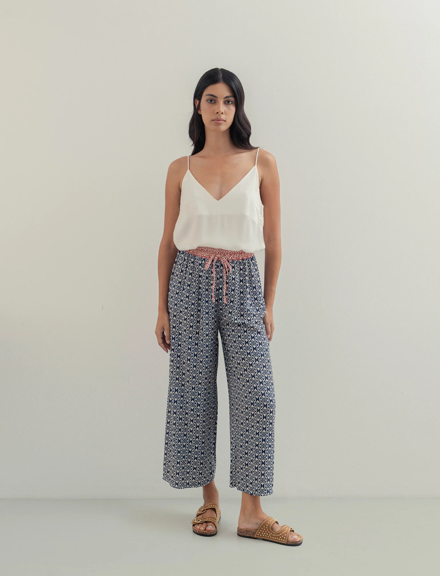 Pantalone largho stampato in viscosa - var 3
