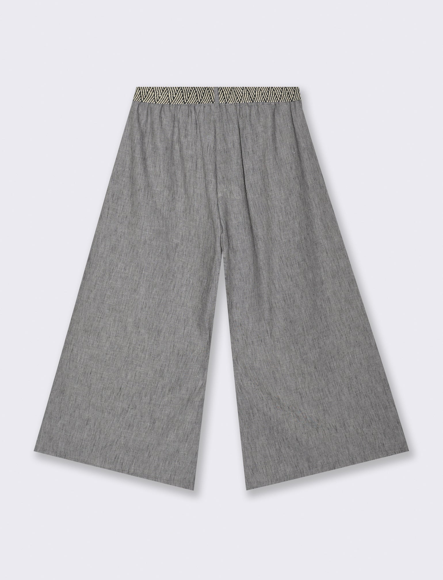 Pantalone largo con cintura - Nero - Image 2
