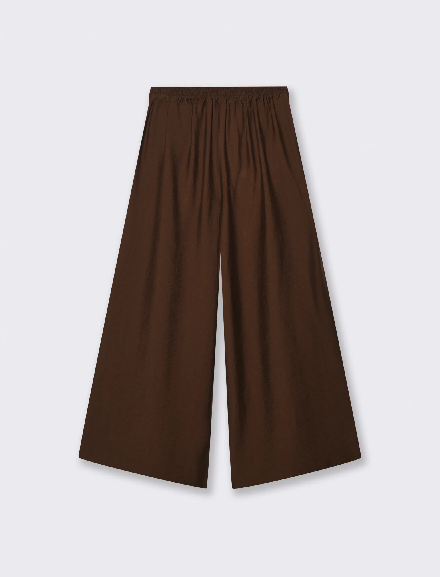 Pantalone largo con fusciacca e bottone - Moro - Image 4