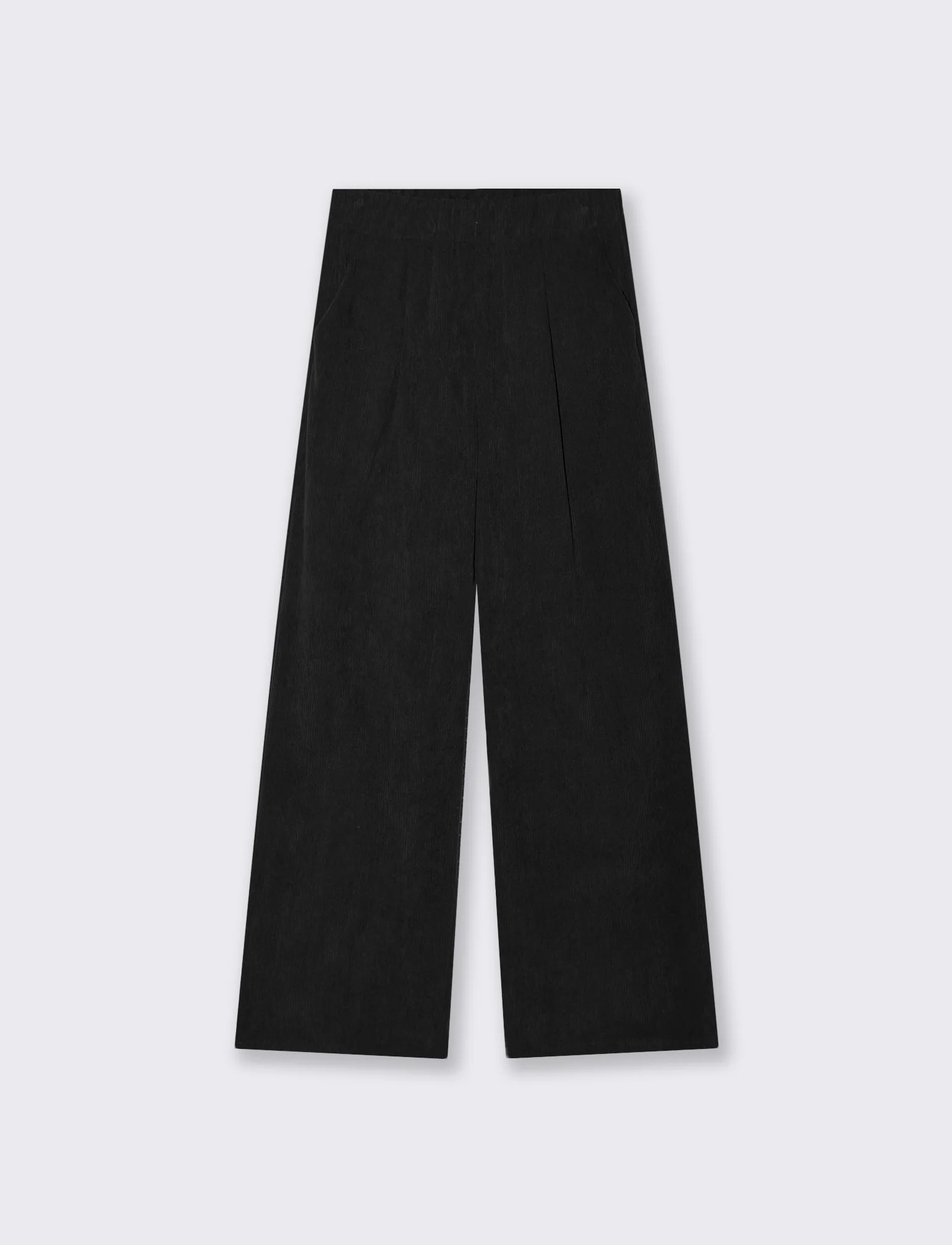 Pantalone largo in velluto - Nero