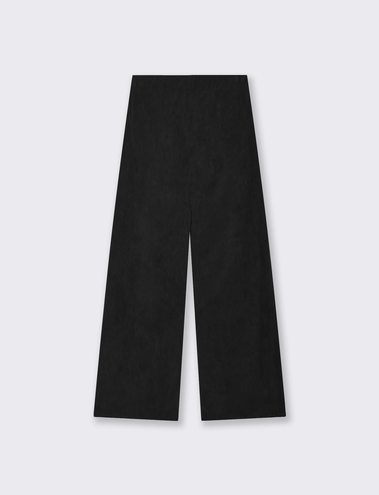 Pantalone largo in velluto - Nero - Image 2