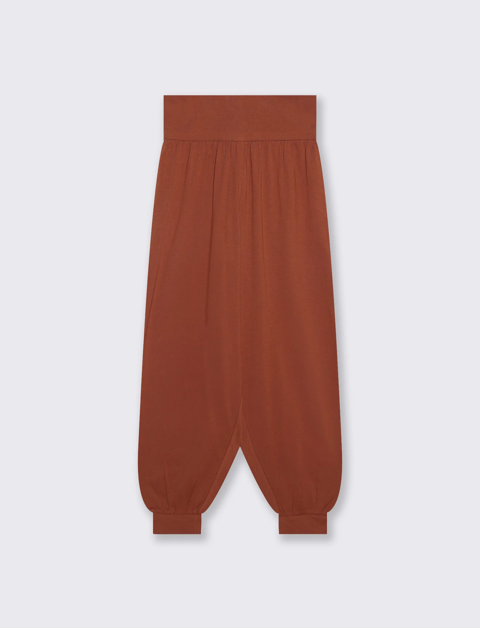 Pantalone Odalisca in Cotone con Cintura - Cognac - Image 2